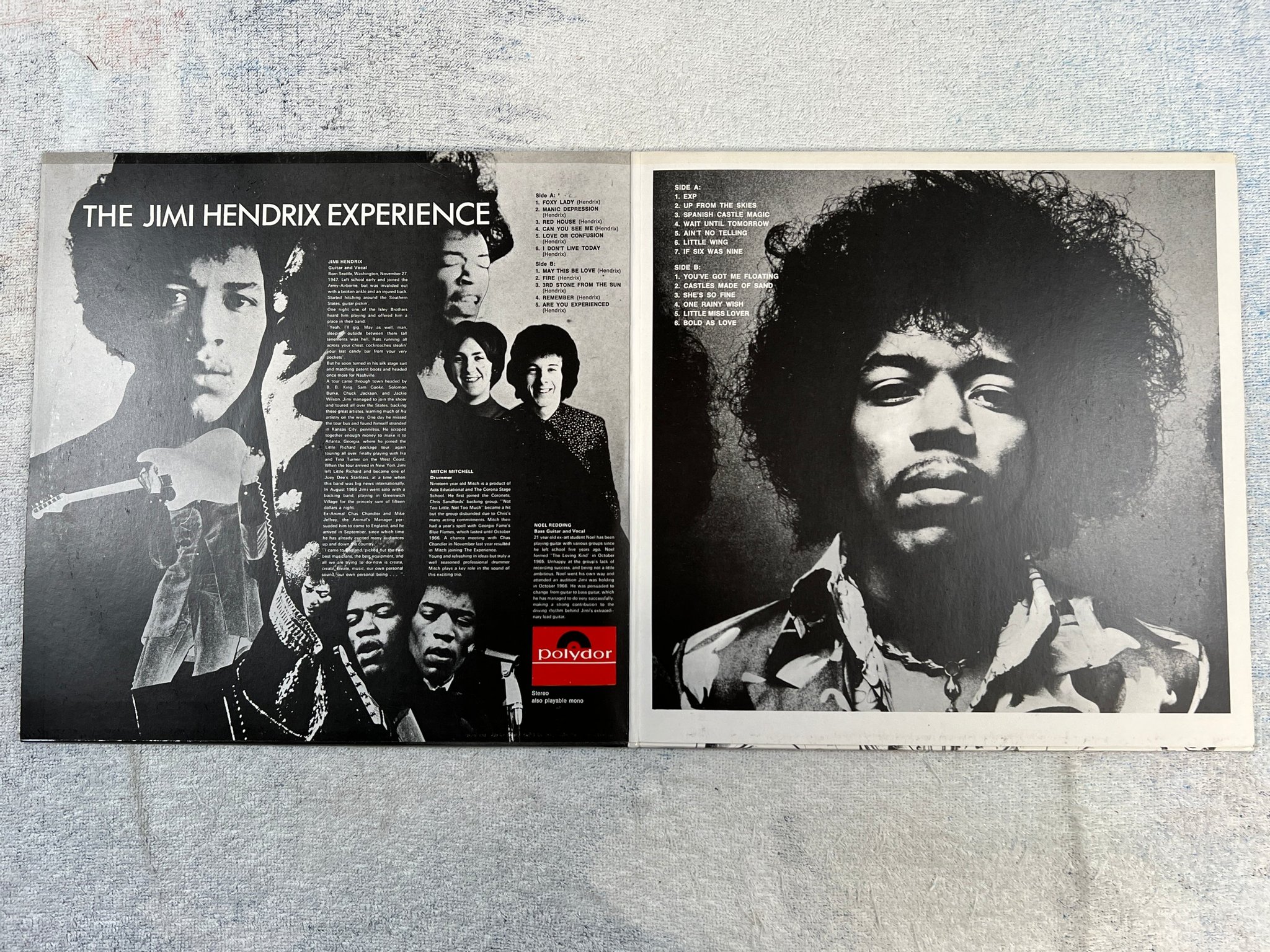 Omslagsbild för skivan THE JIMI HENDRIX EXPERIENCE Are You Experienced / Axis: Bold As Love 2xLP