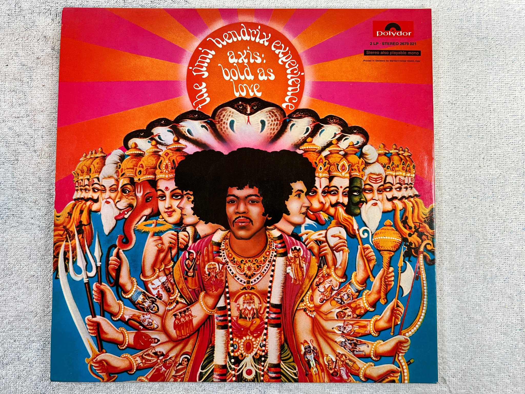 Omslagsbild för skivan THE JIMI HENDRIX EXPERIENCE Are You Experienced / Axis: Bold As Love 2xLP
