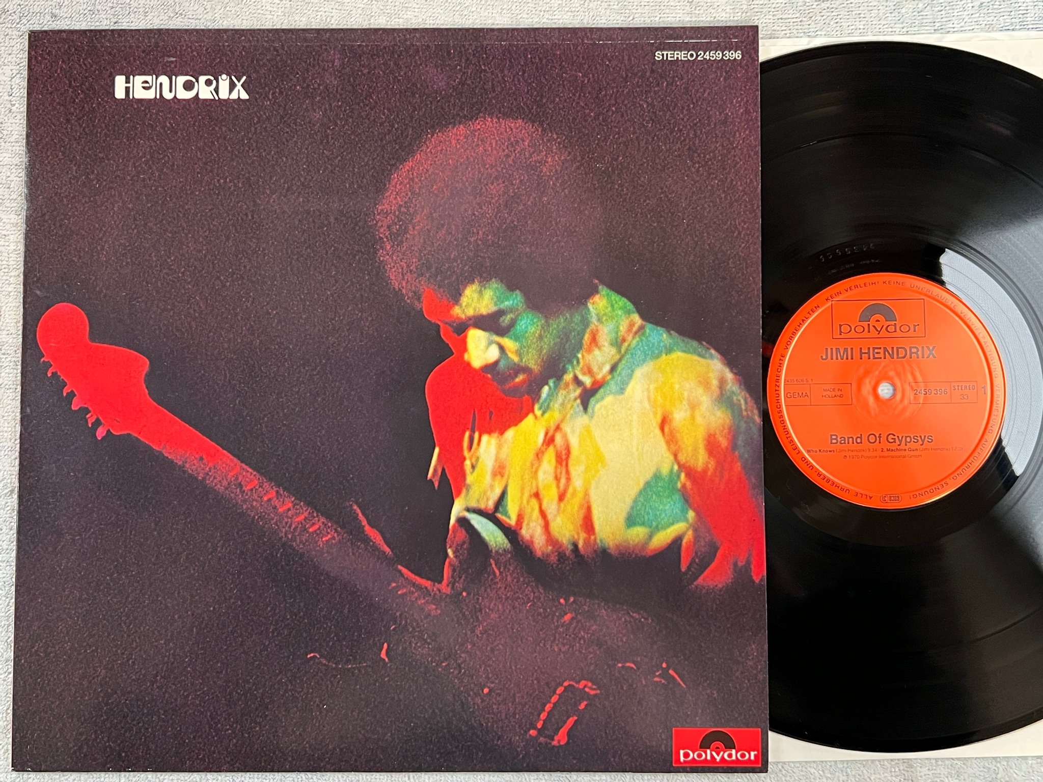 Omslagsbild för skivan JIMI HENDRIX band of gypsys LP re Ger POLYDOR 2459396