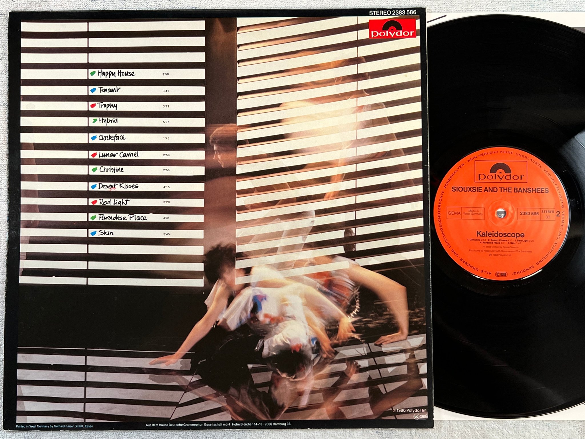 Omslagsbild för skivan SIOUSXIE & THE BANSHEES kaleidoscope LP -80 Ger POLYDOR 2383 586