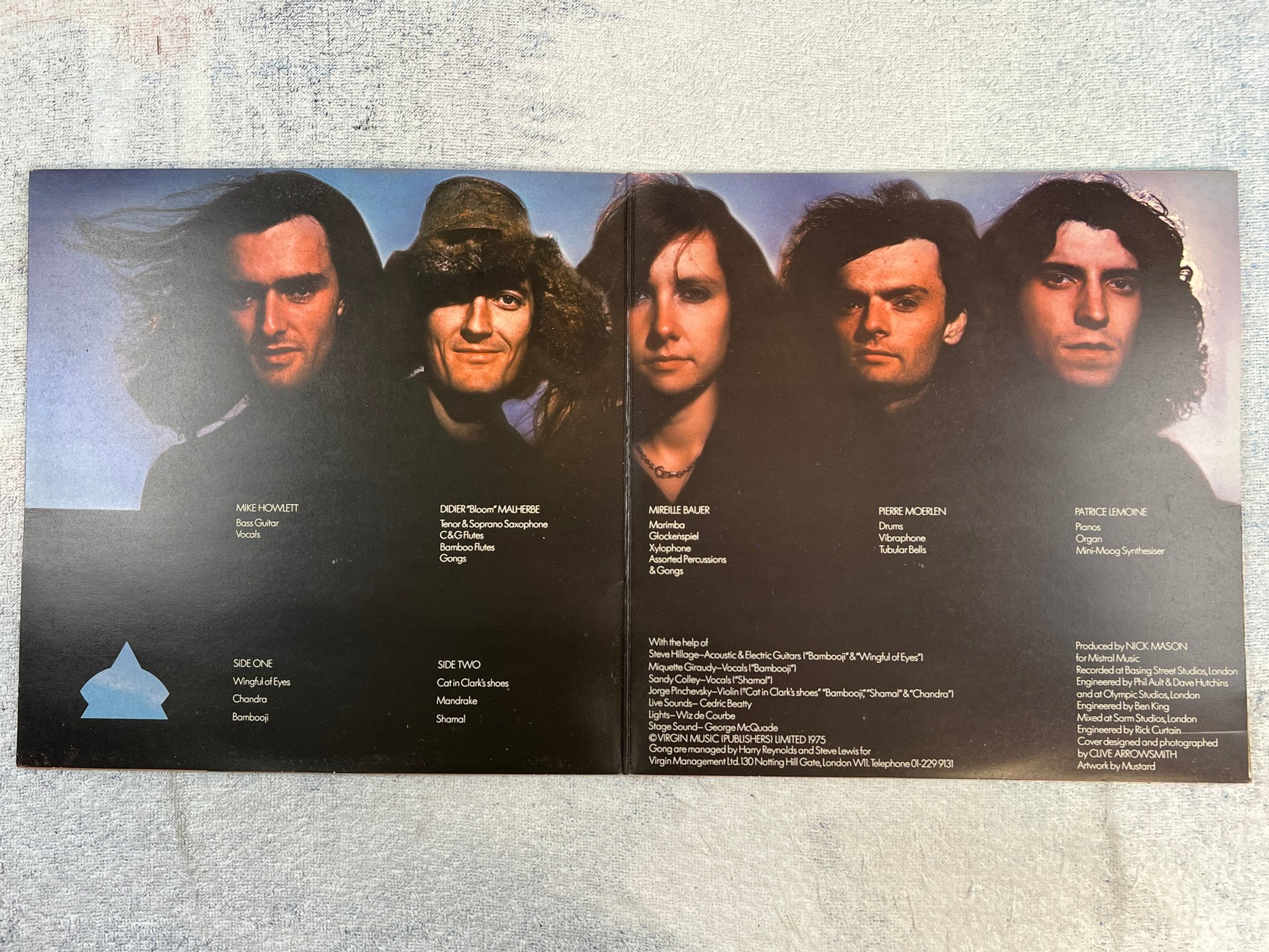 Omslagsbild för skivan GONG shamal LP -75 UK VIRGIN V 2046