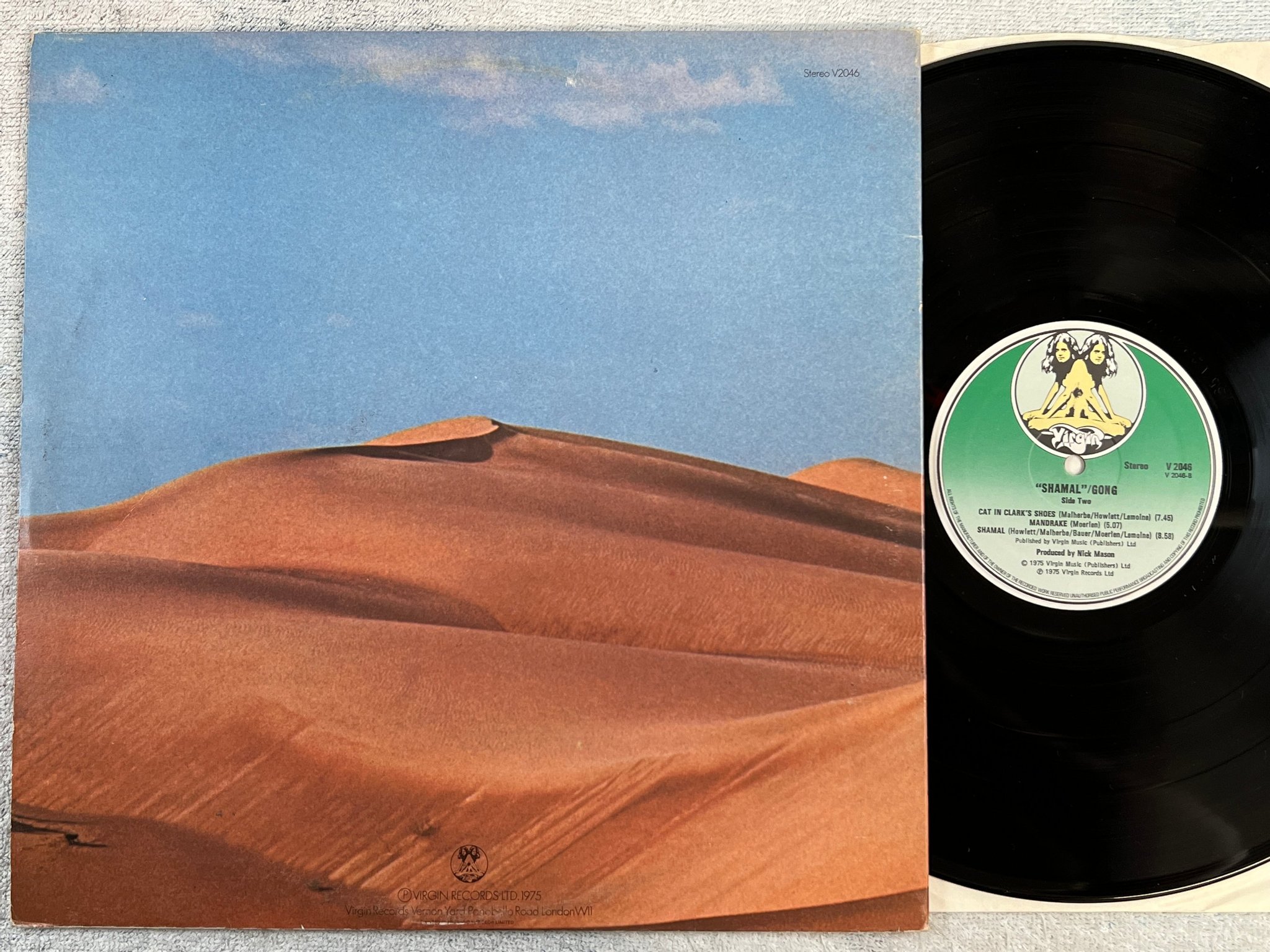 Omslagsbild för skivan GONG shamal LP -75 UK VIRGIN V 2046