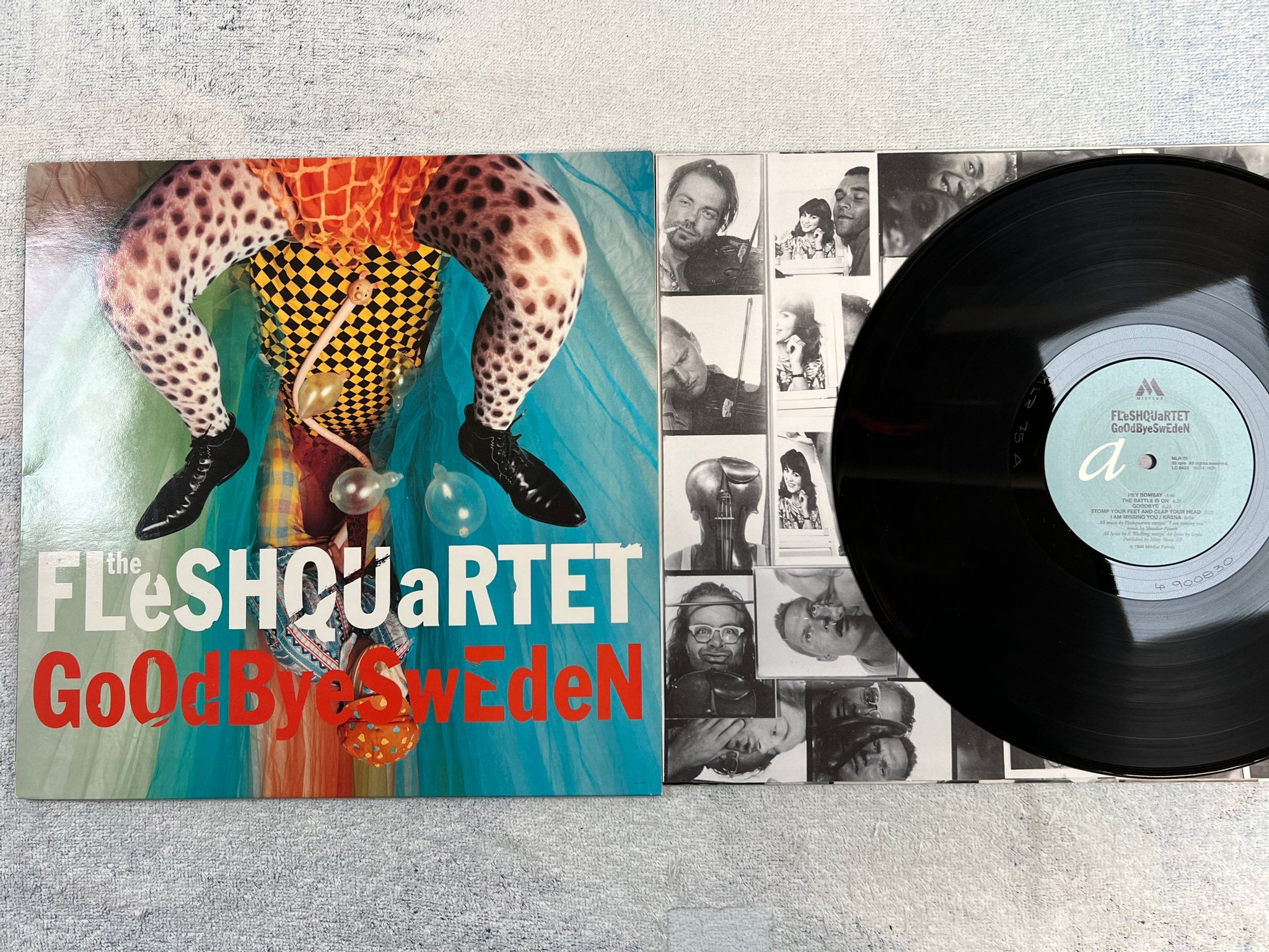 Omslagsbild för skivan FLESHQUARTET Goodbye Sweden LP -90 Swe MISTLUR MLR 75 
