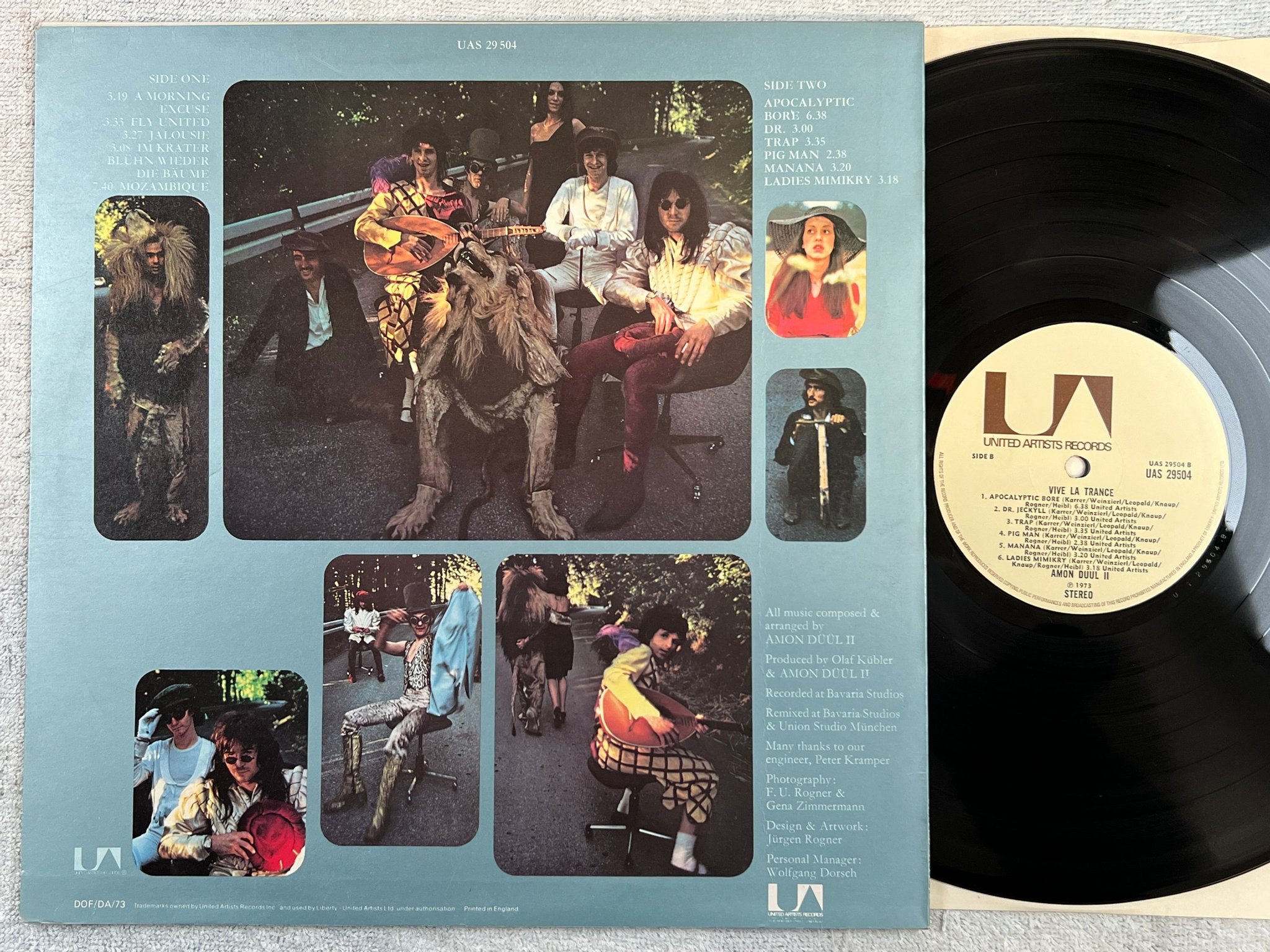 Omslagsbild för skivan AMON DUUL II vive la trance LP UK UNITED ARTISTS UAS 29 504