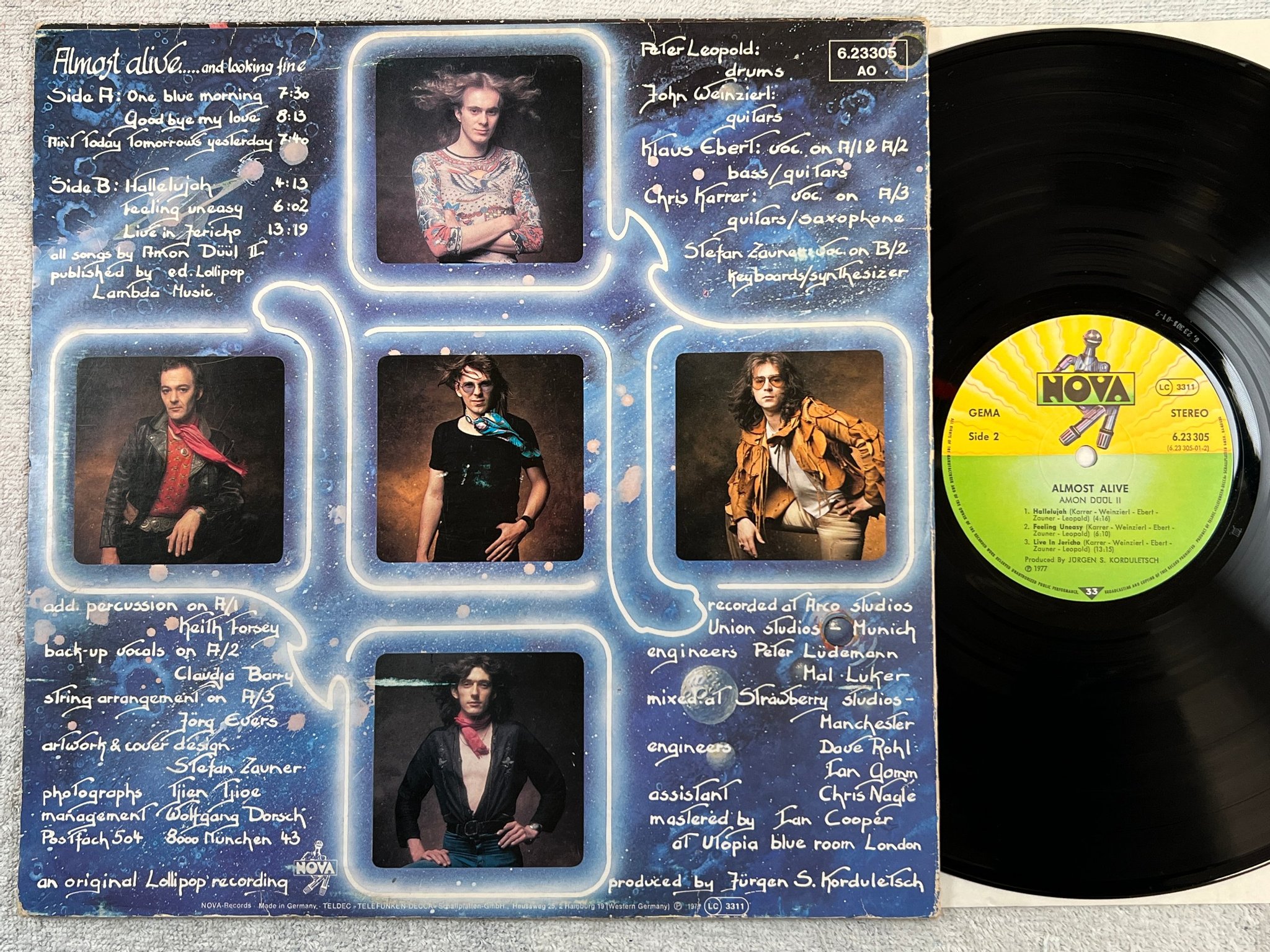 Omslagsbild för skivan AMON DUUL II almost alive LP -77 Ger NOVA 623305