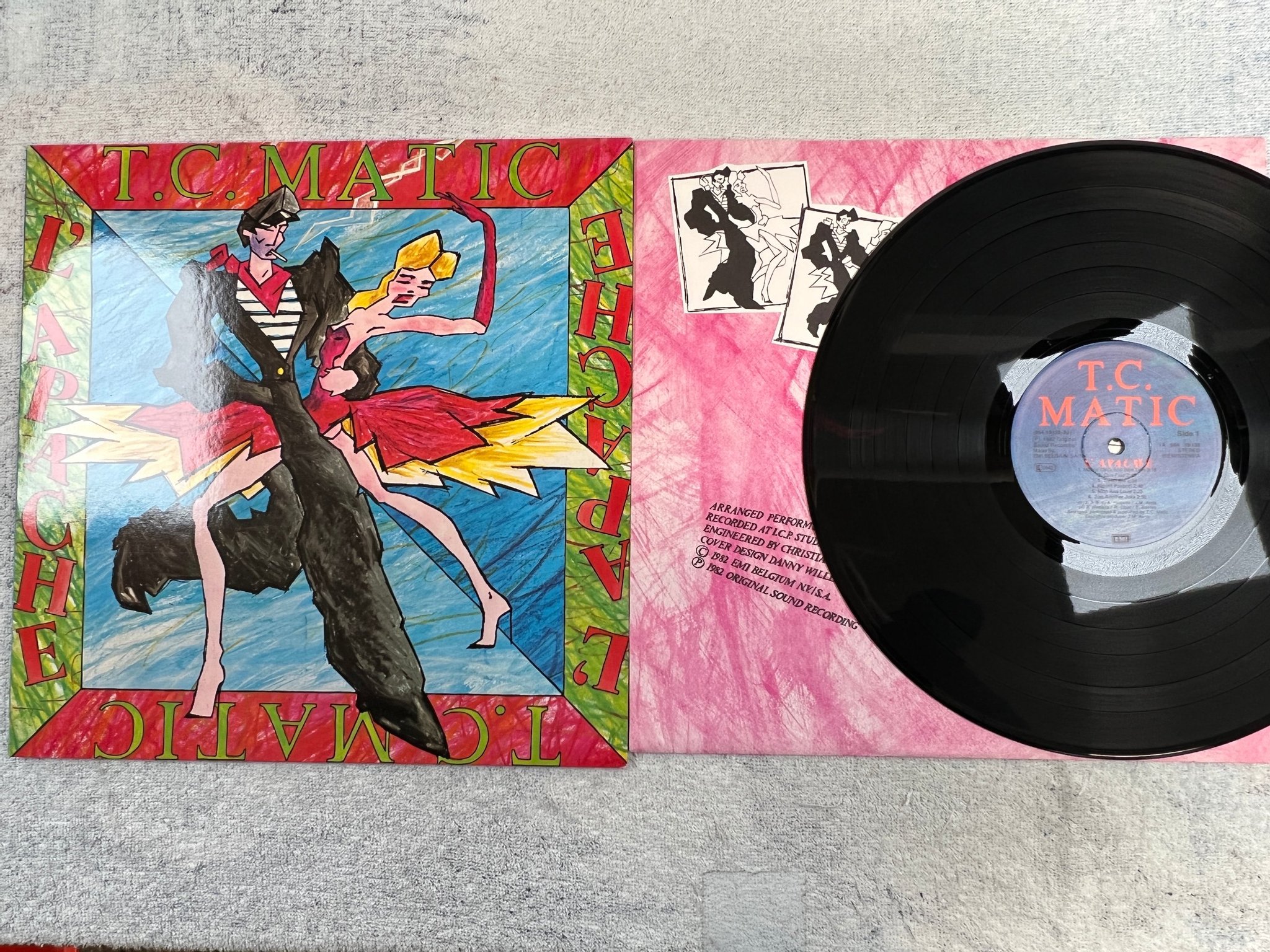 Omslagsbild för skivan TC MATIC L’Apache LP -82 EMI 1A 064 19139 new wave