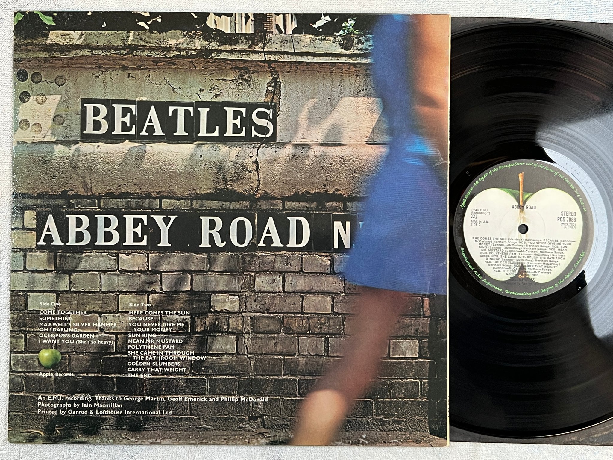 Omslagsbild för skivan THE BEATLES abbey road LP -69 UK APPLE PCS 7088