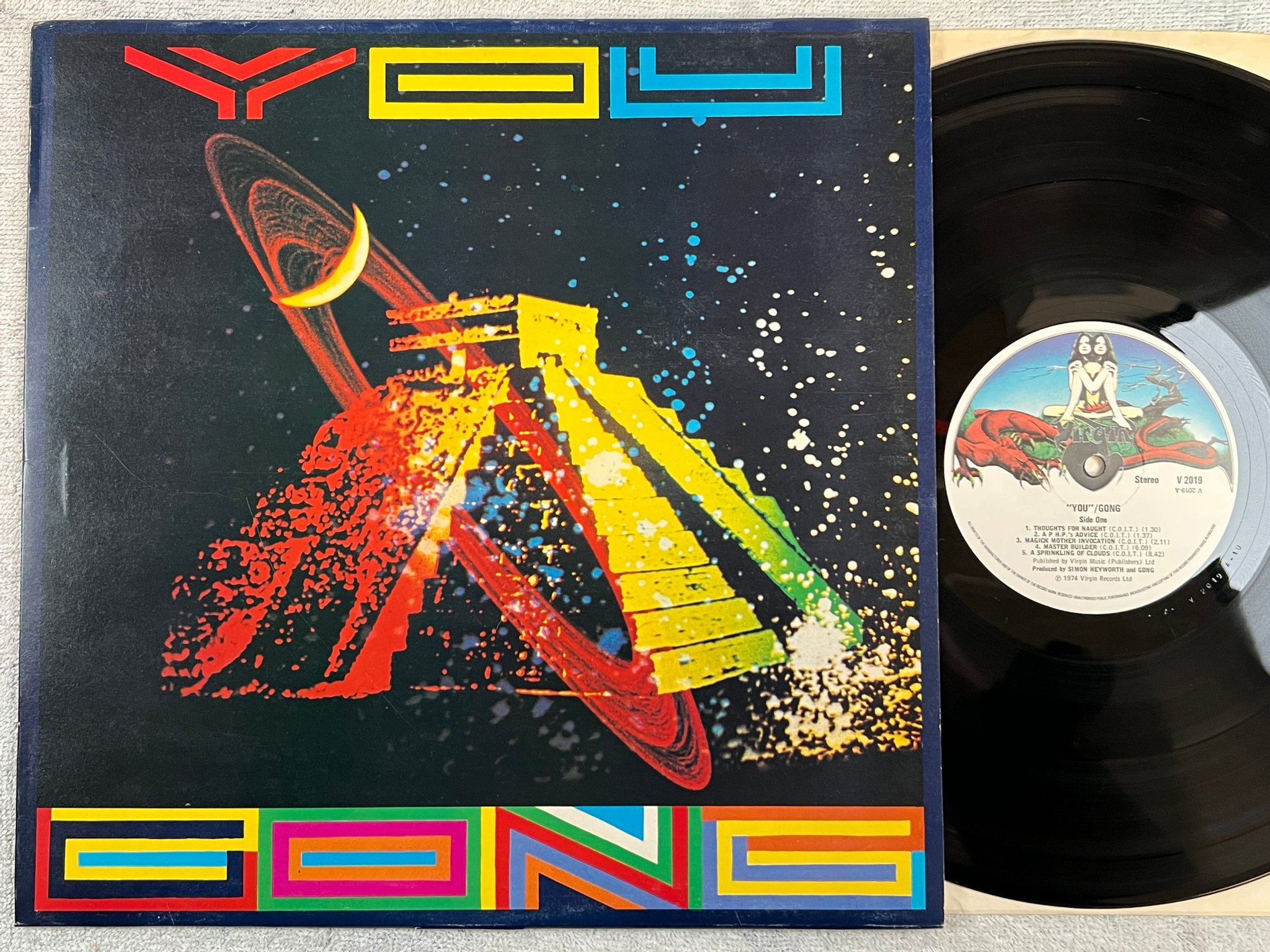 Omslagsbild för skivan GONG you LP -74 UK VIRGIN V 2019