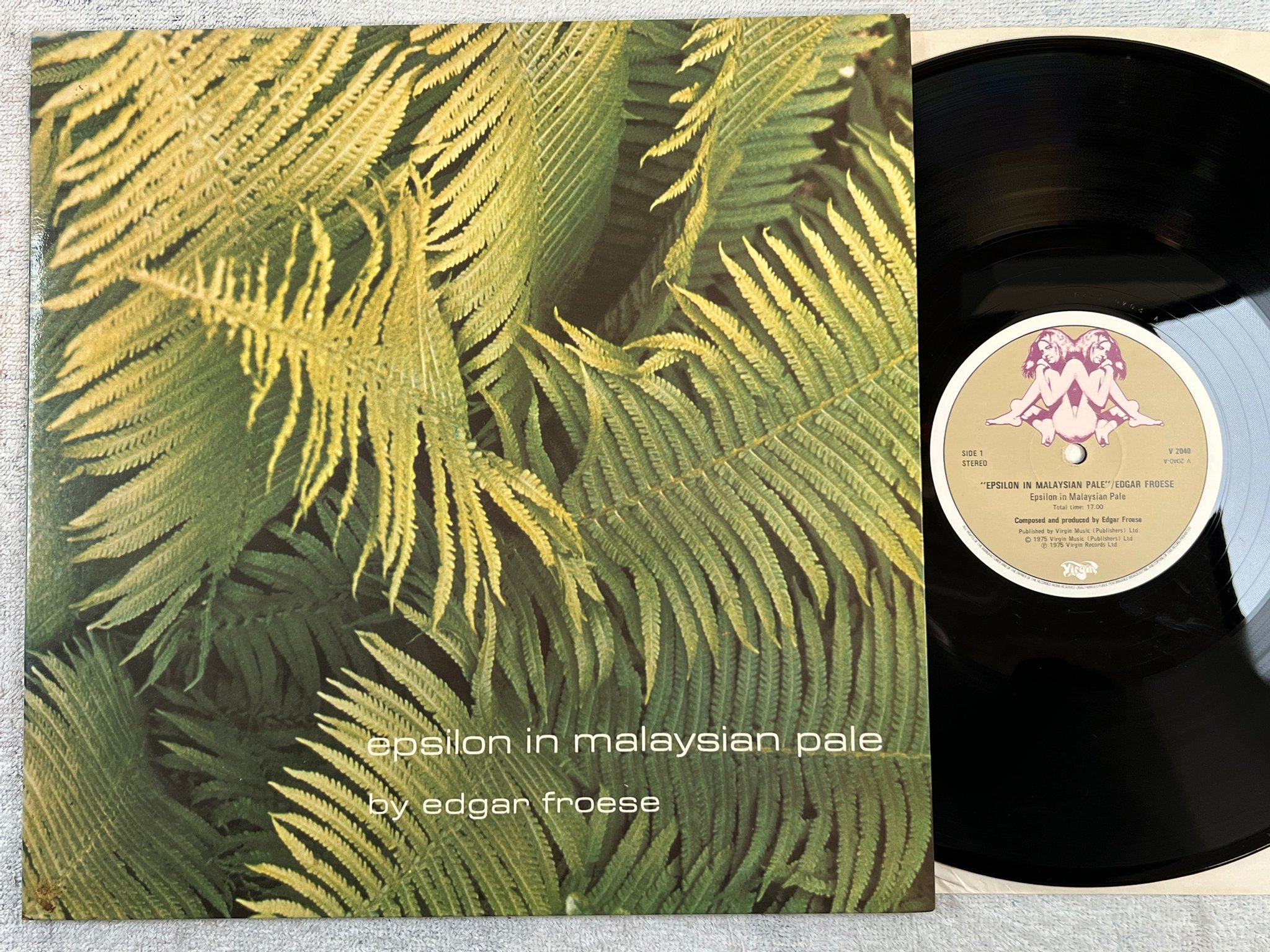 Omslagsbild för skivan EDGAR FROESE epsilon in malaysian pale LP -75 VIRGIN V 2040