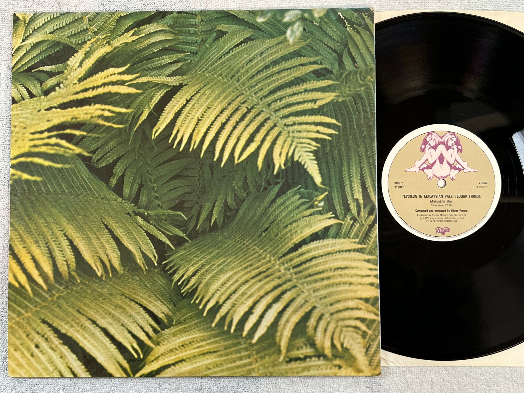 Omslagsbild för skivan EDGAR FROESE epsilon in malaysian pale LP -75 VIRGIN V 2040