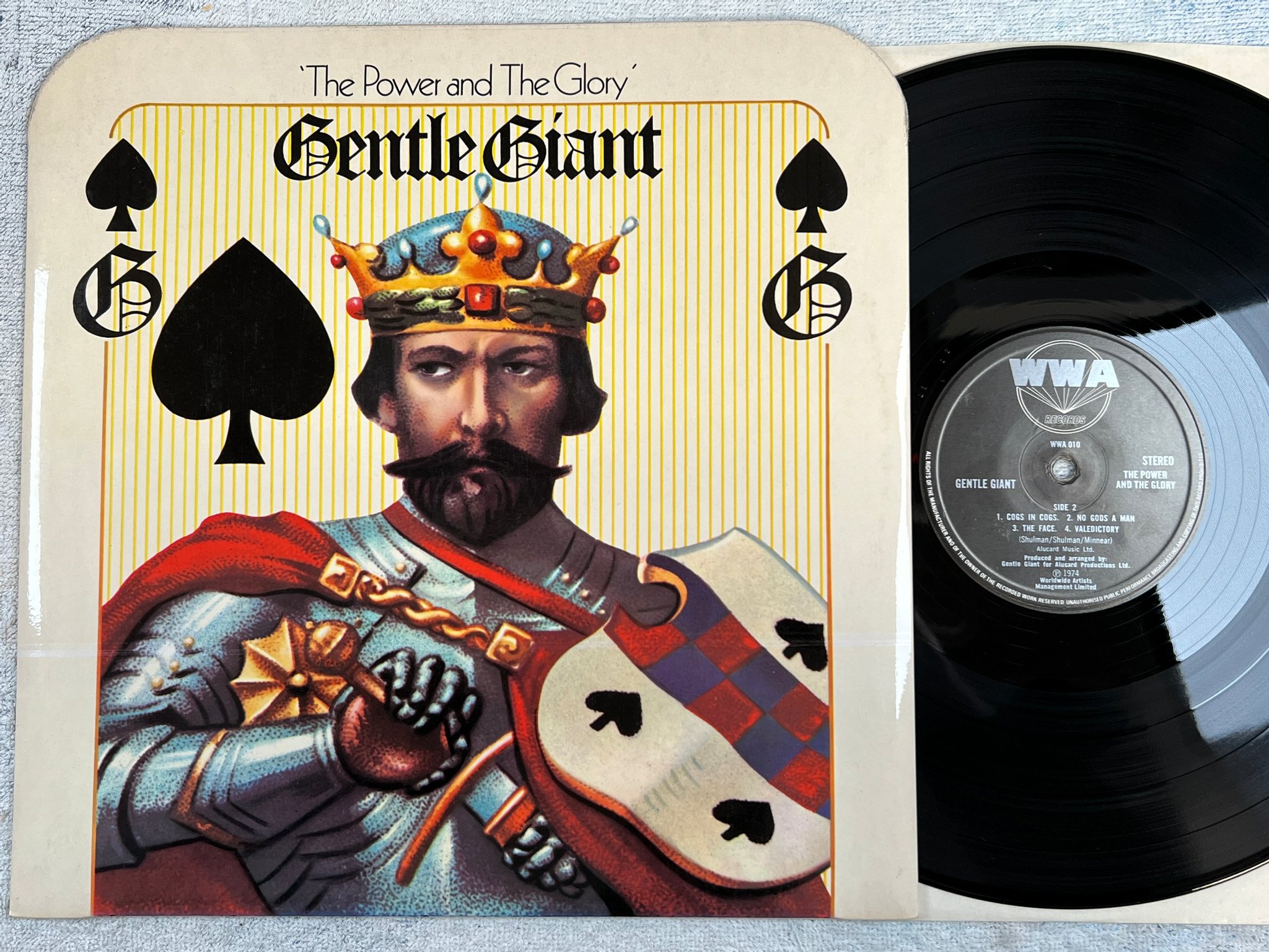 Omslagsbild för skivan GENTLE GIANT the power and glory LP -74 UK WWA 010 