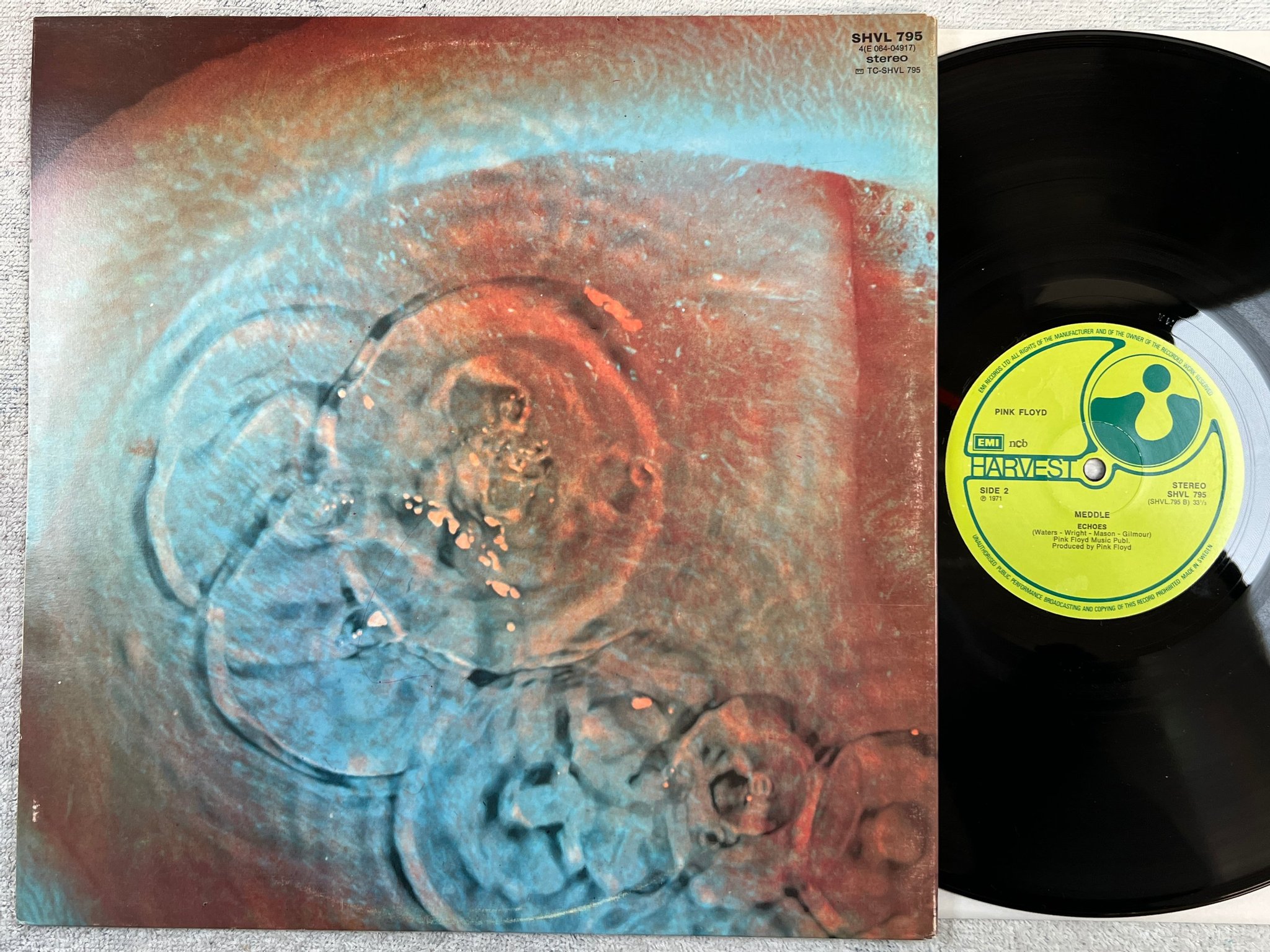 Omslagsbild för skivan PINK FLOYD meddle  LP ncb HARVEST SHVL 795