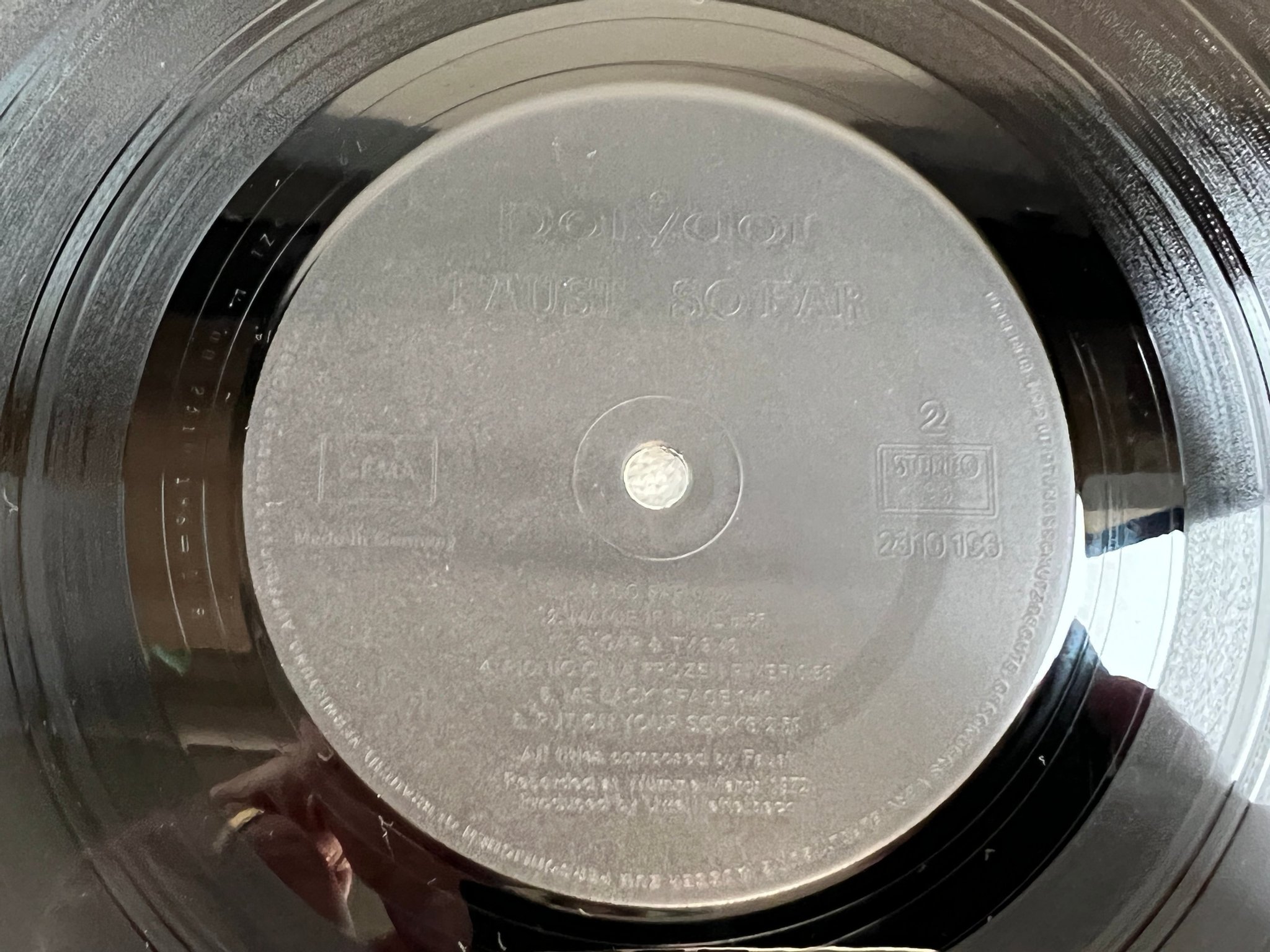 Omslagsbild för skivan FAUST so far LP -72 Ger POLYDOR 2310 196 krautrock w/ booklet