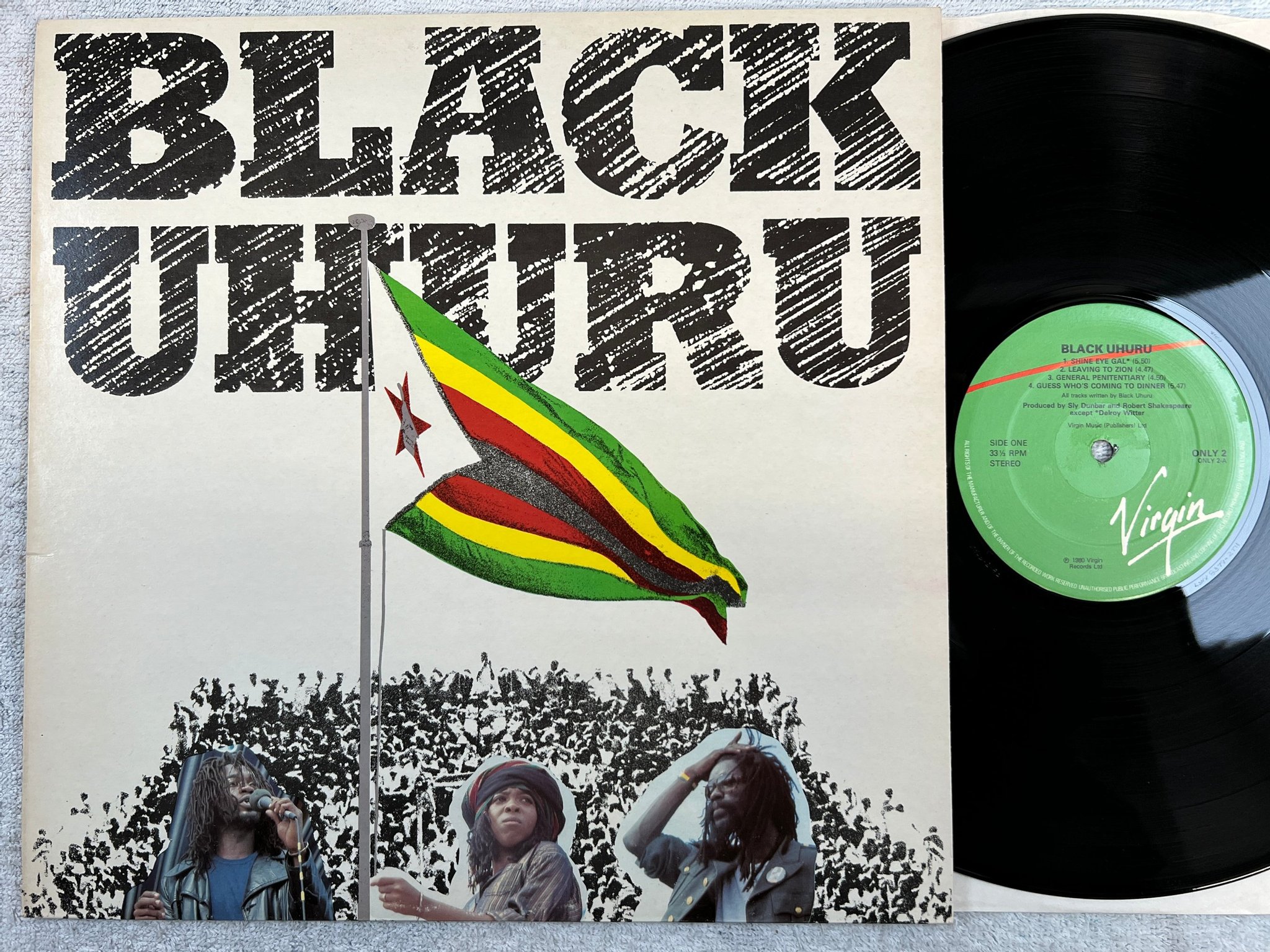 Omslagsbild för skivan BLACK UHURU s/t LP -80 UK VIRGIN ONLY 2 
