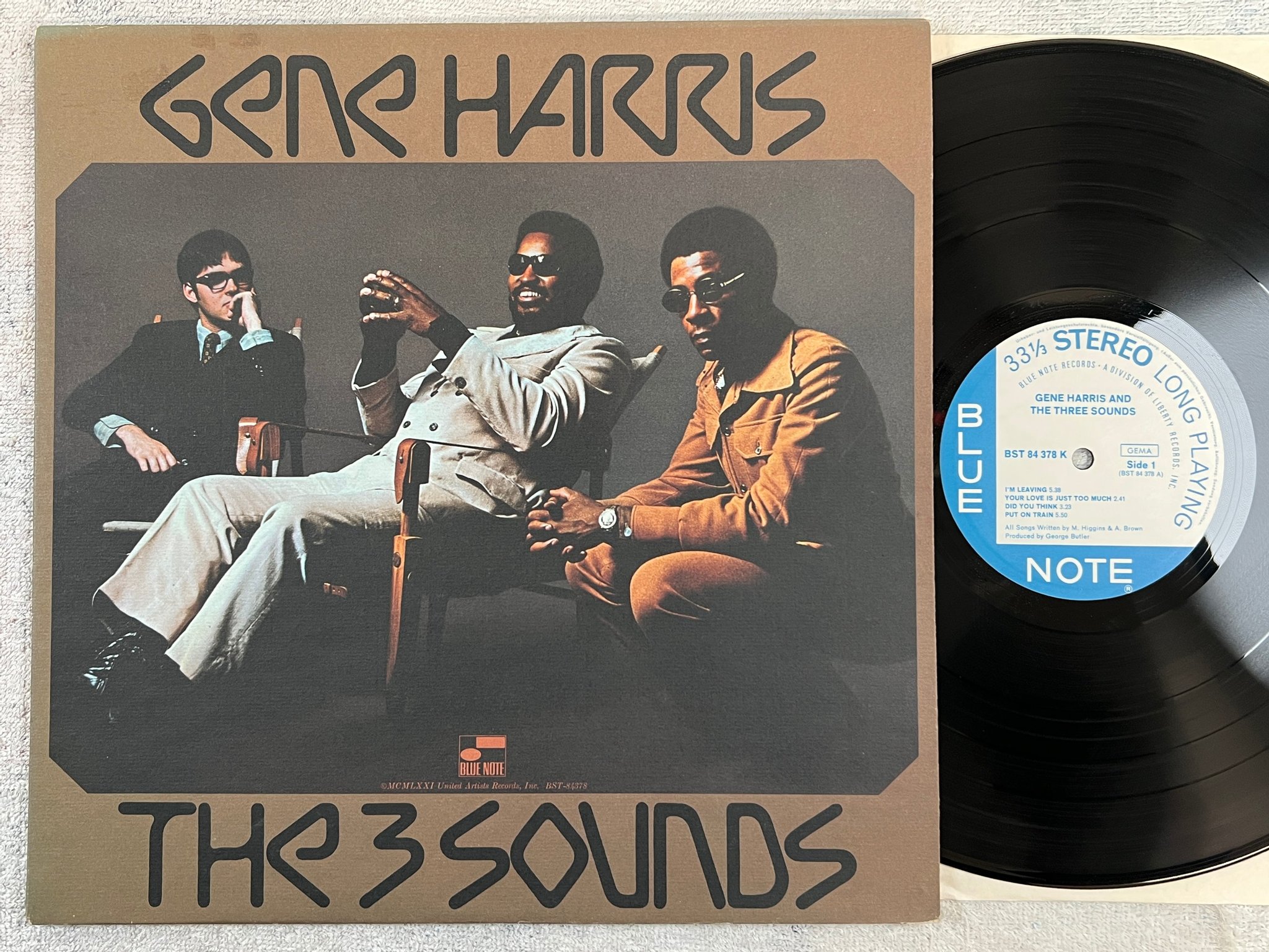 Omslagsbild för skivan GENE HARRIS AND THE THREE SOUNDS LP Fra BLUE NOTE BST 84 378 K 