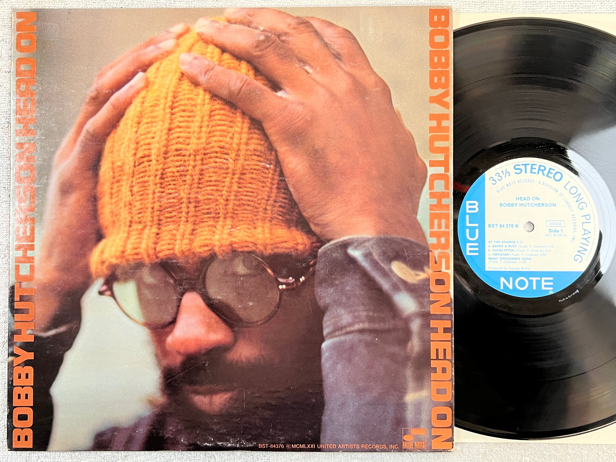 Omslagsbild för skivan BOBBY HUTCHERSON head on LP Ger BLUE NOTE BST 84 376 K