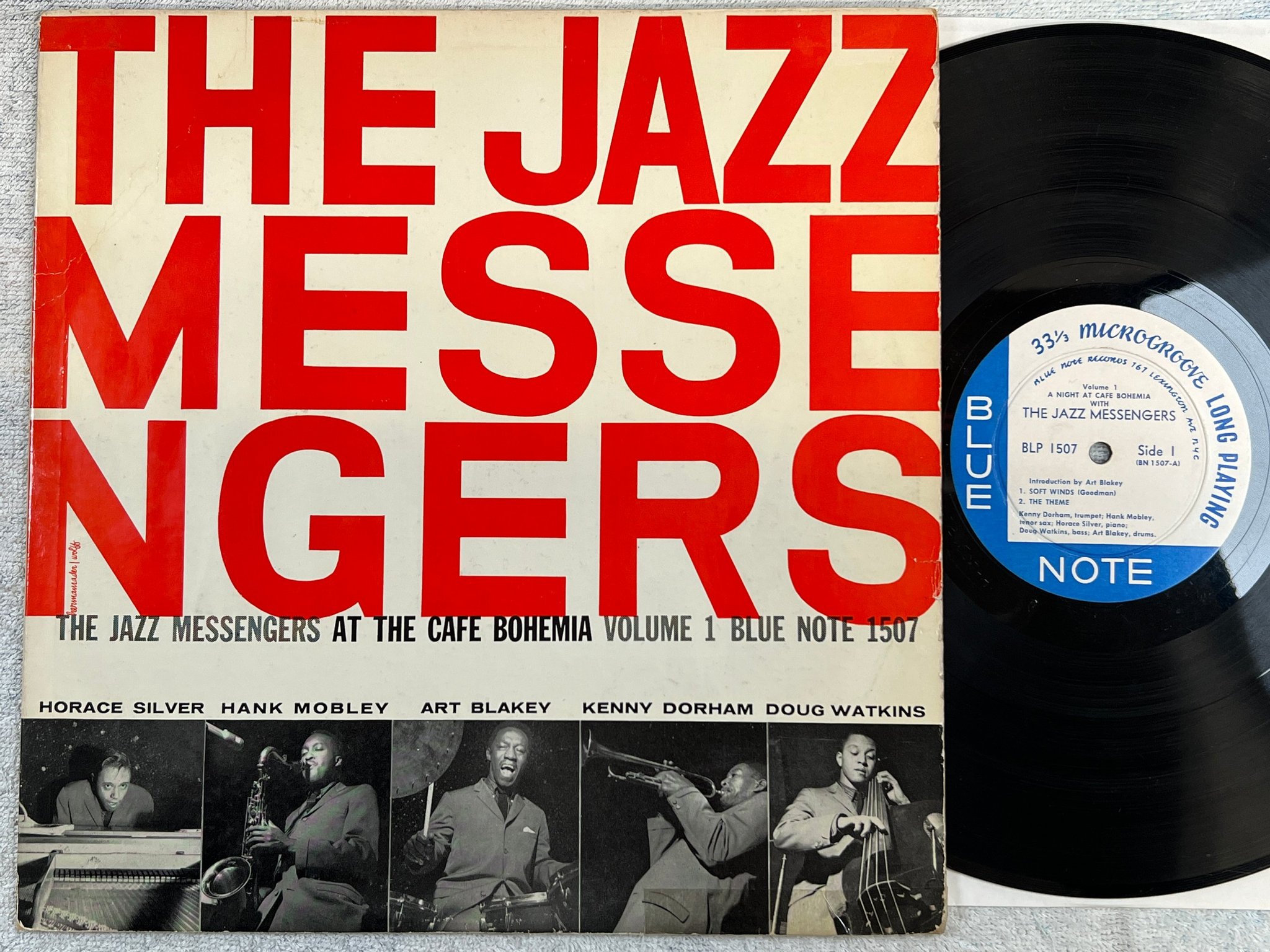 Omslagsbild för skivan THE JAZZ MESSENGERS at the cafe Bohemia LP -56 US BLUE NOTE BLP 1507 Lexington 