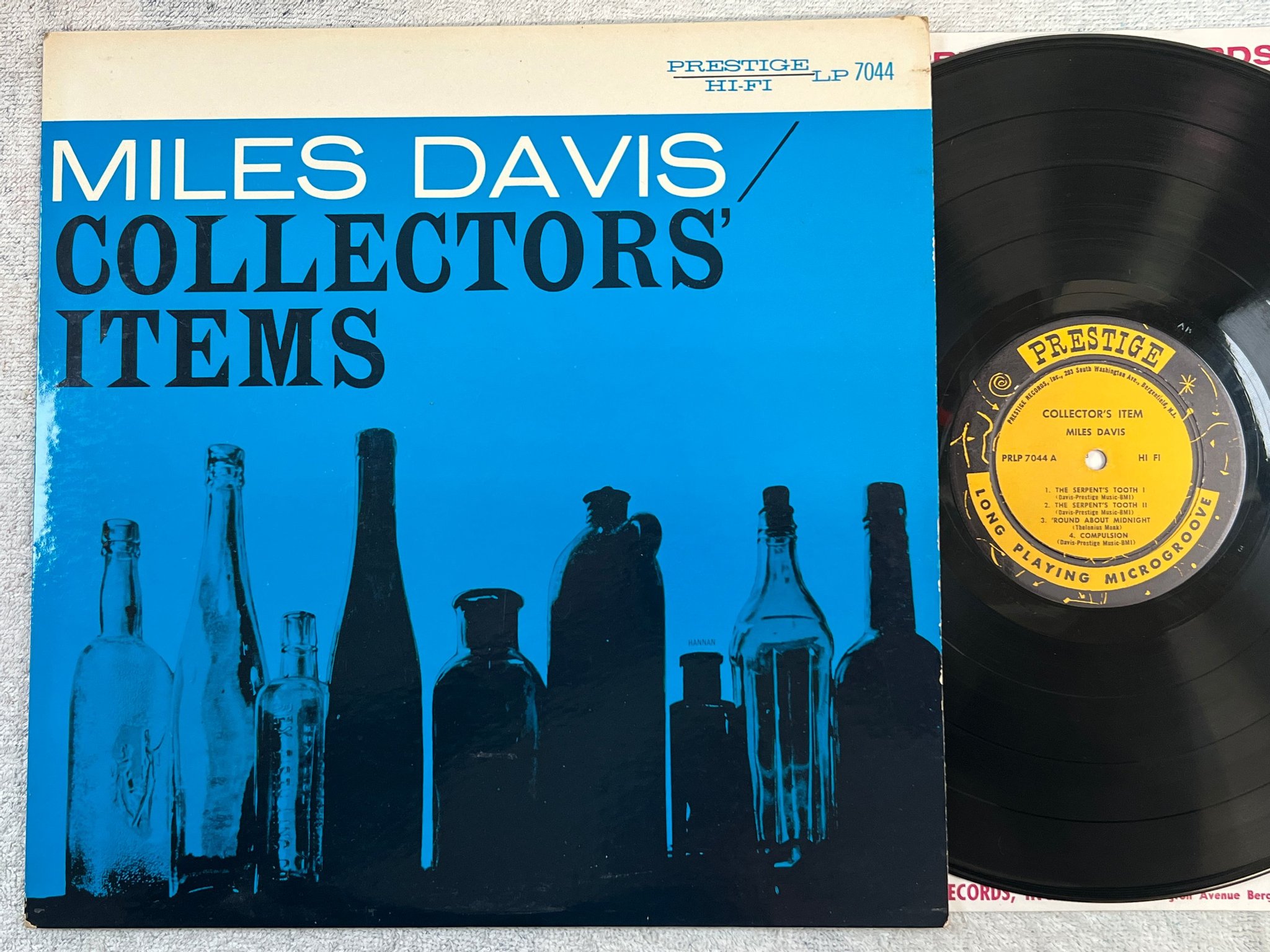 Omslagsbild för skivan MILES DAVIS collector’s item LP -58 US PRESTIGE PRLP 7044 Bergenfield adress