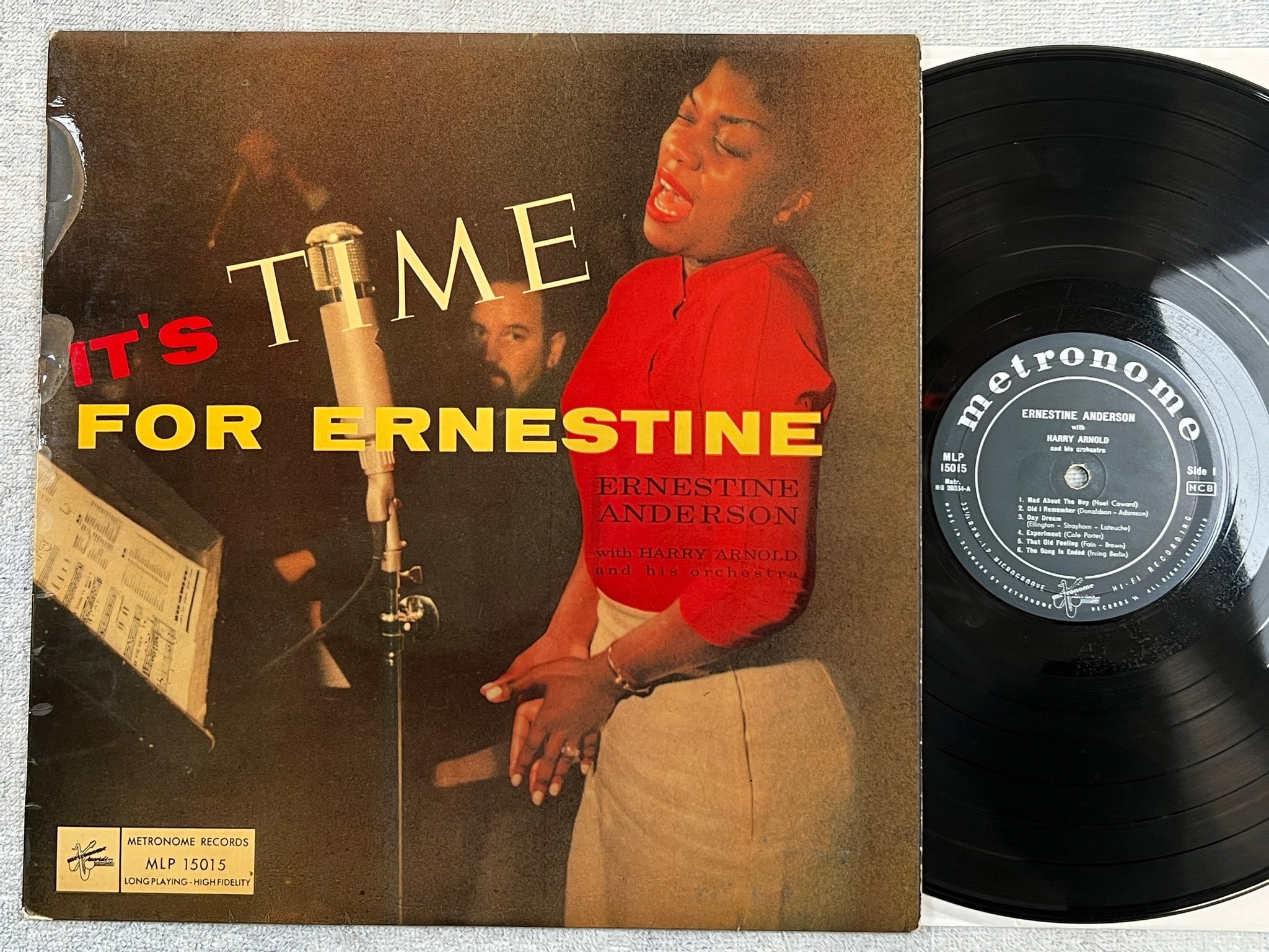 Omslagsbild för skivan ERNESTINE ANDERSON it’s time LP -58 Swe METRONOME MLP 15015 ** rare **