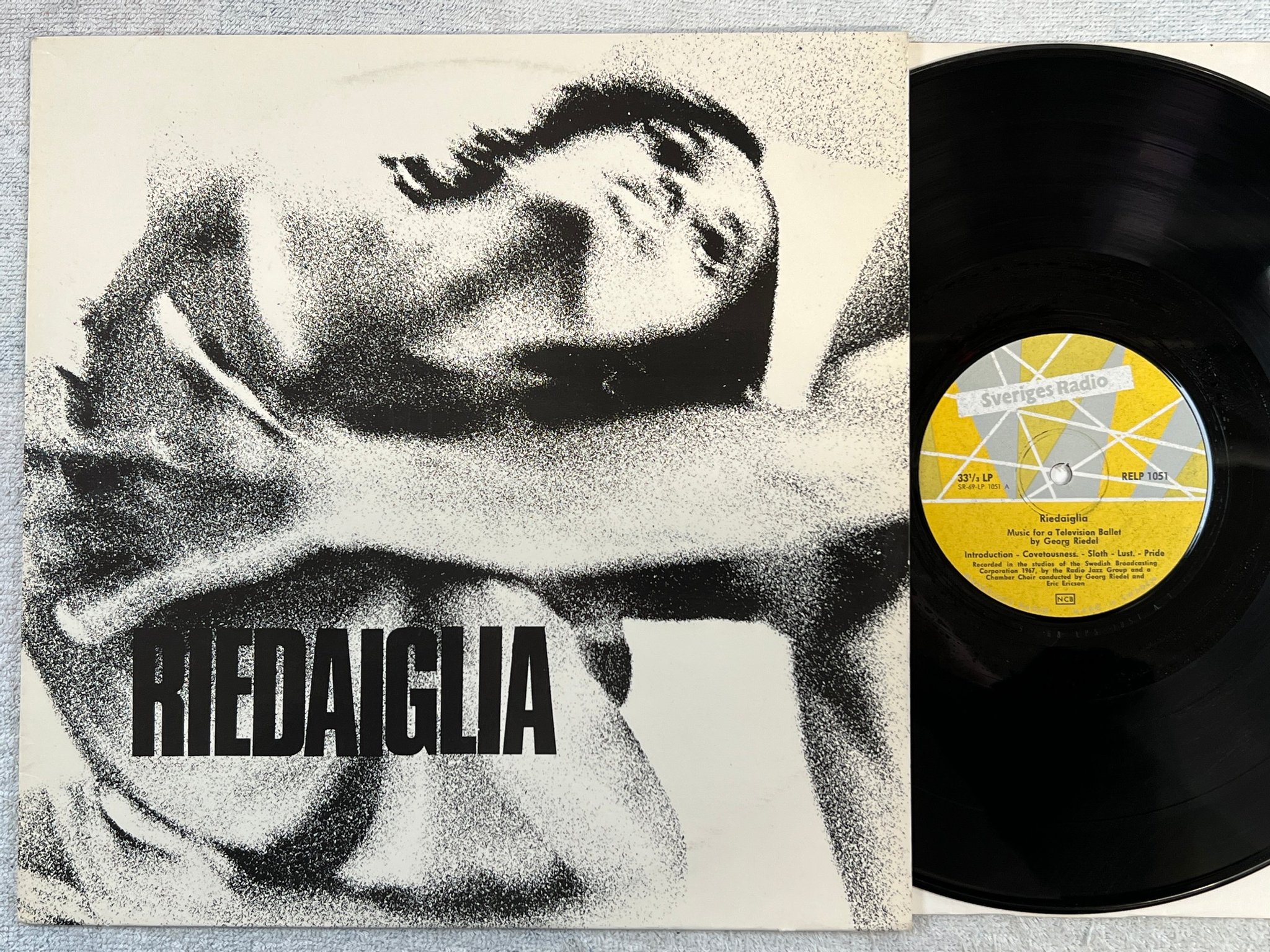 Omslagsbild för skivan GEORGE RIEDEL Riedaiglia LP -67 Swe SVERIGE RADIO RELP 1051 rare!