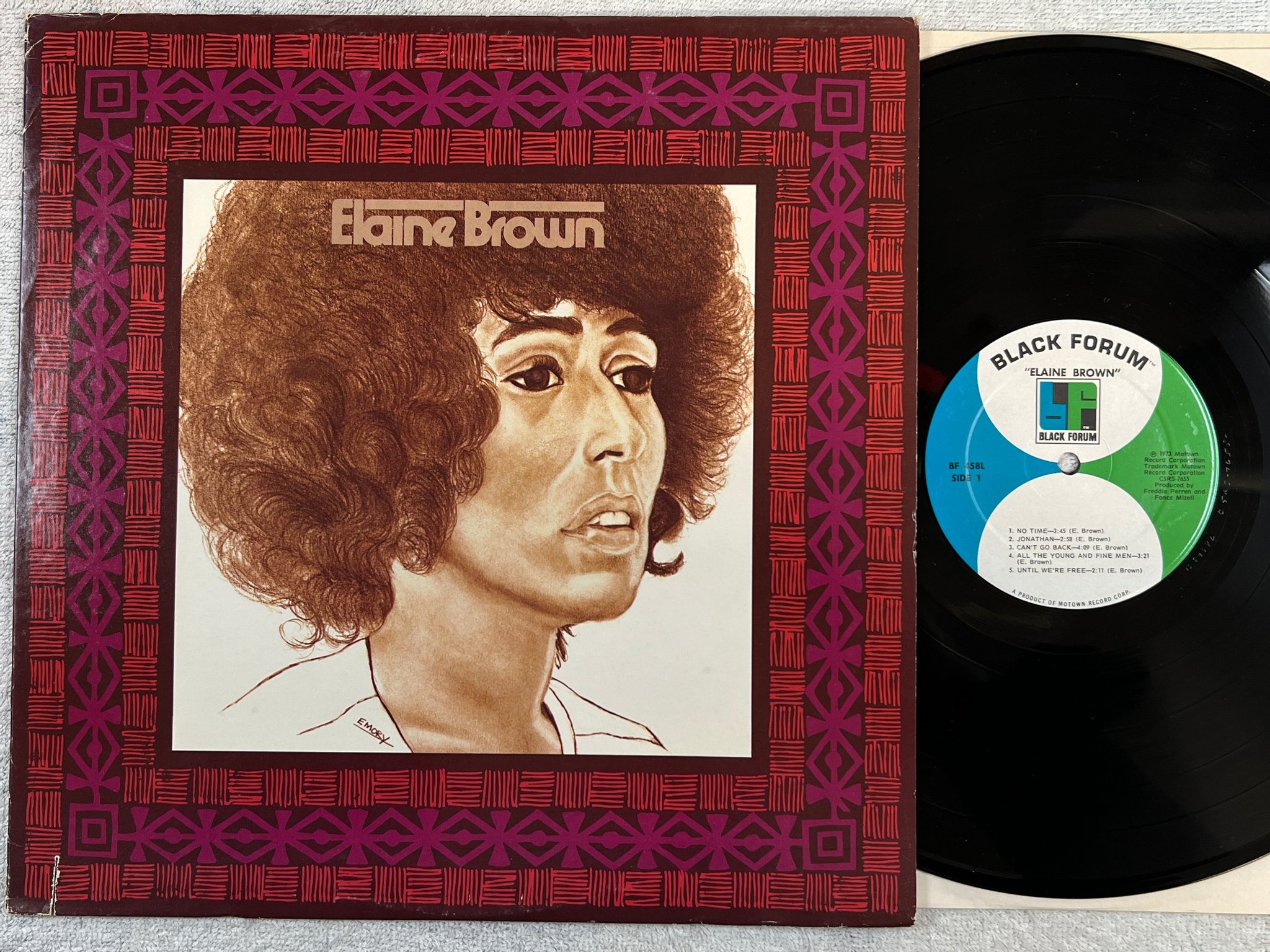 Omslagsbild för skivan ELAINE BROWN s/t LP -73 US BLACK FORUM BF 458L