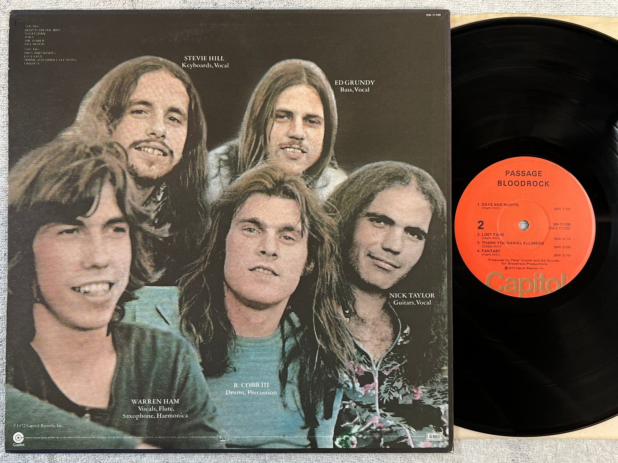 Omslagsbild för skivan BLOODROCK passage LP -72 CAPITOL SW 11109