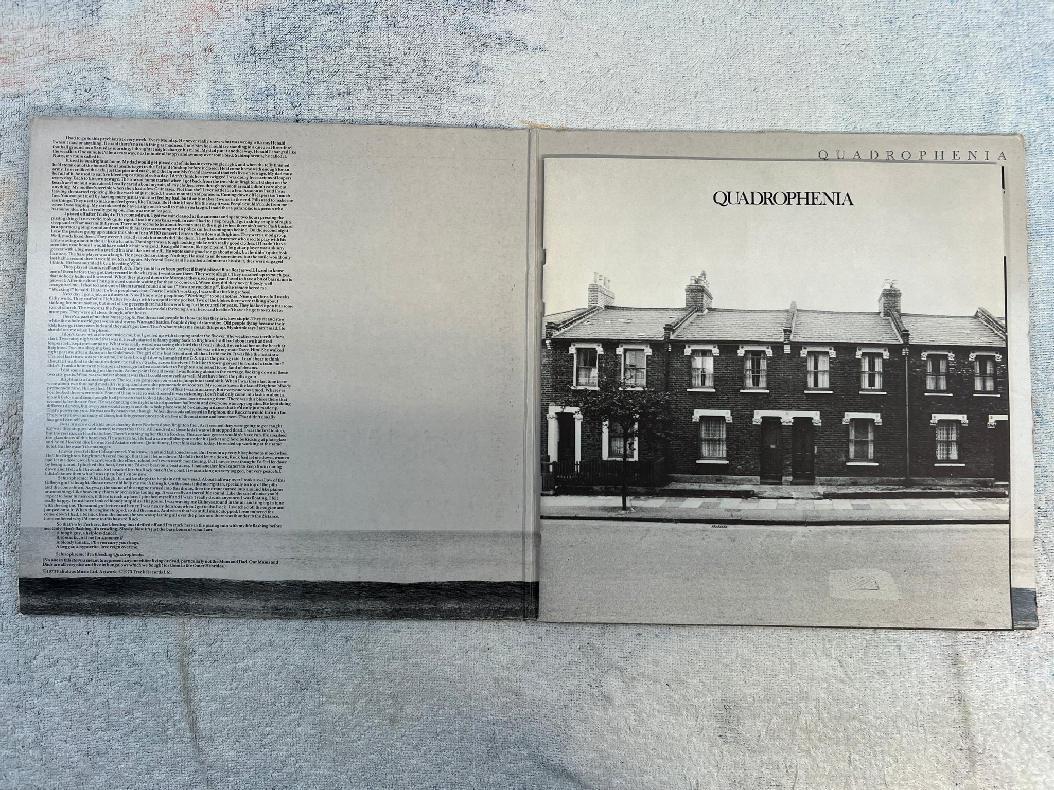 Omslagsbild för skivan THE WHO quadrophenia 2xLP -73 Ger TRACK 2409204