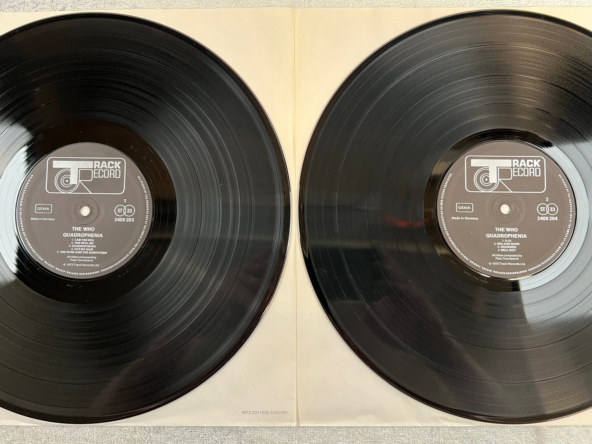 Omslagsbild för skivan THE WHO quadrophenia 2xLP -73 Ger TRACK 2409204