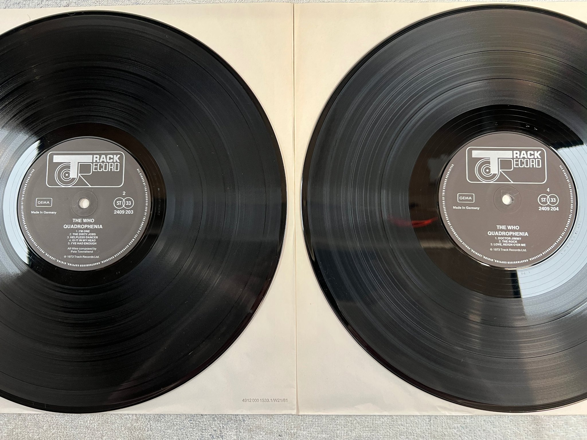 Omslagsbild för skivan THE WHO quadrophenia 2xLP -73 Ger TRACK 2409204