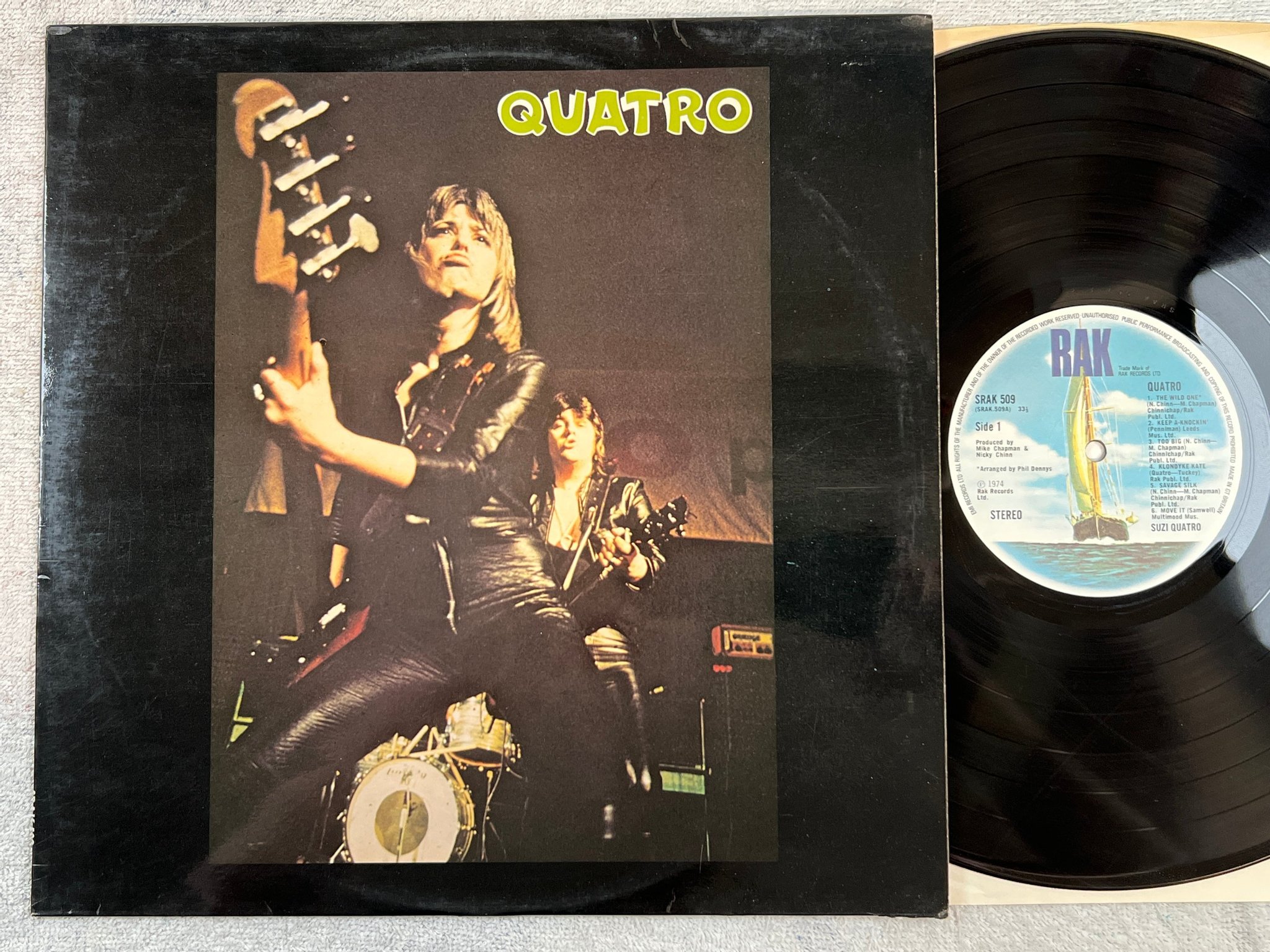 Omslagsbild för skivan SUZI QUATRO quatro LP -74 UK RAK SRAK 509