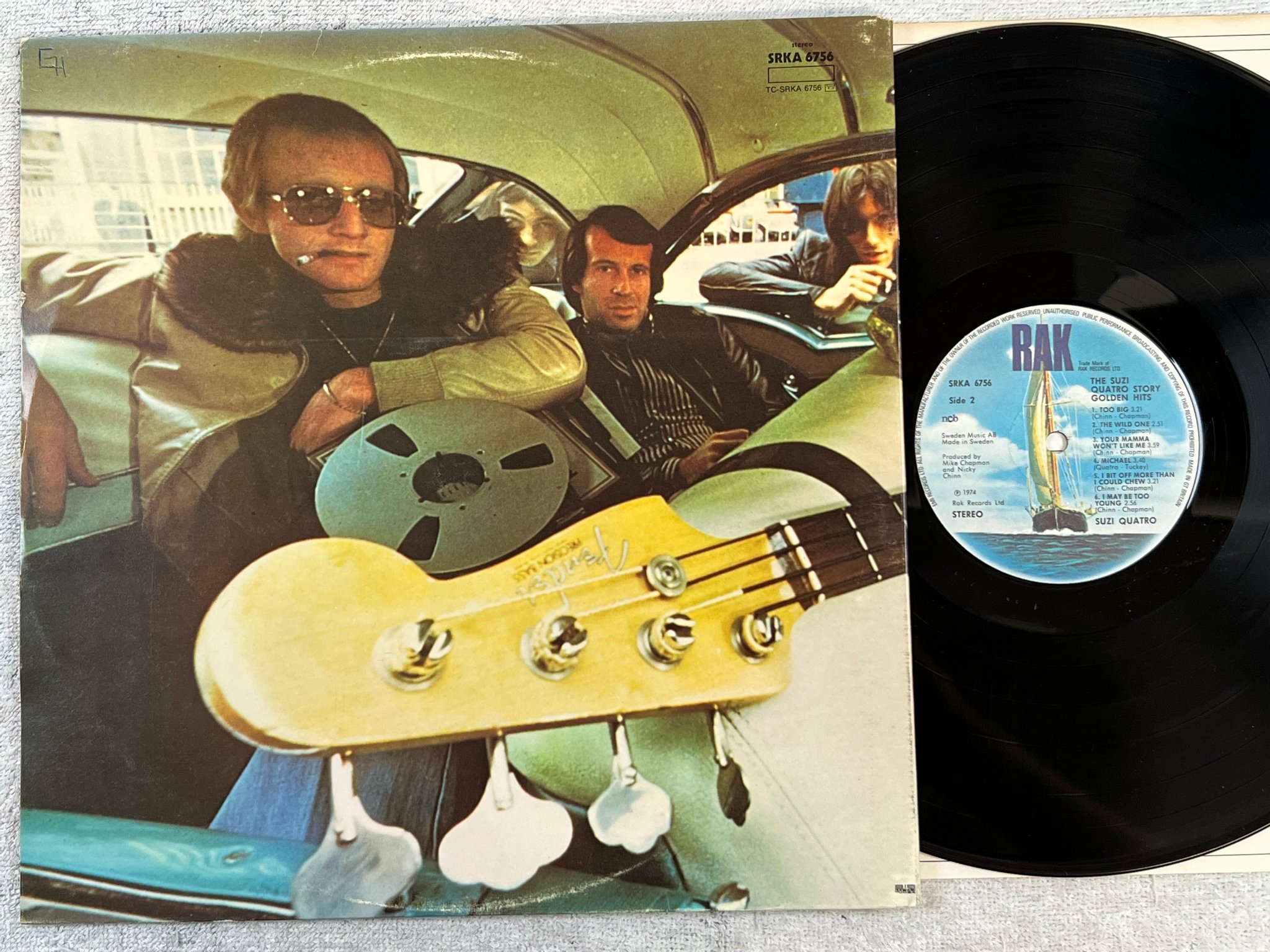 Omslagsbild för skivan SUZI QUATRO Golden Hits LP -74 ncb RAK SRKA 6756