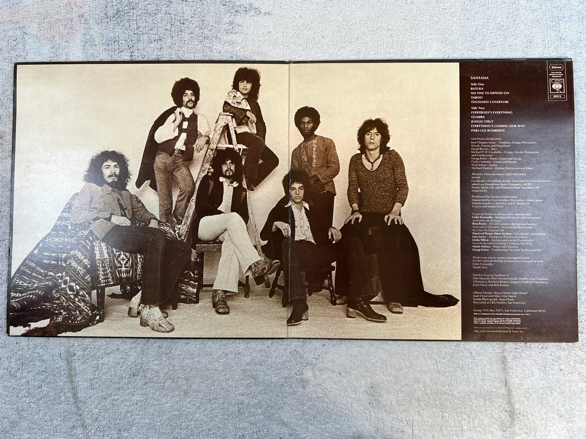 Omslagsbild för skivan SANTANA the third album LP -71 UK S 69015