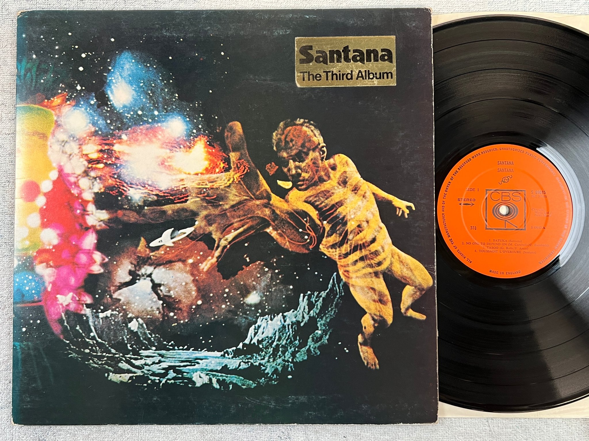 Omslagsbild för skivan SANTANA the third album LP -71 UK S 69015