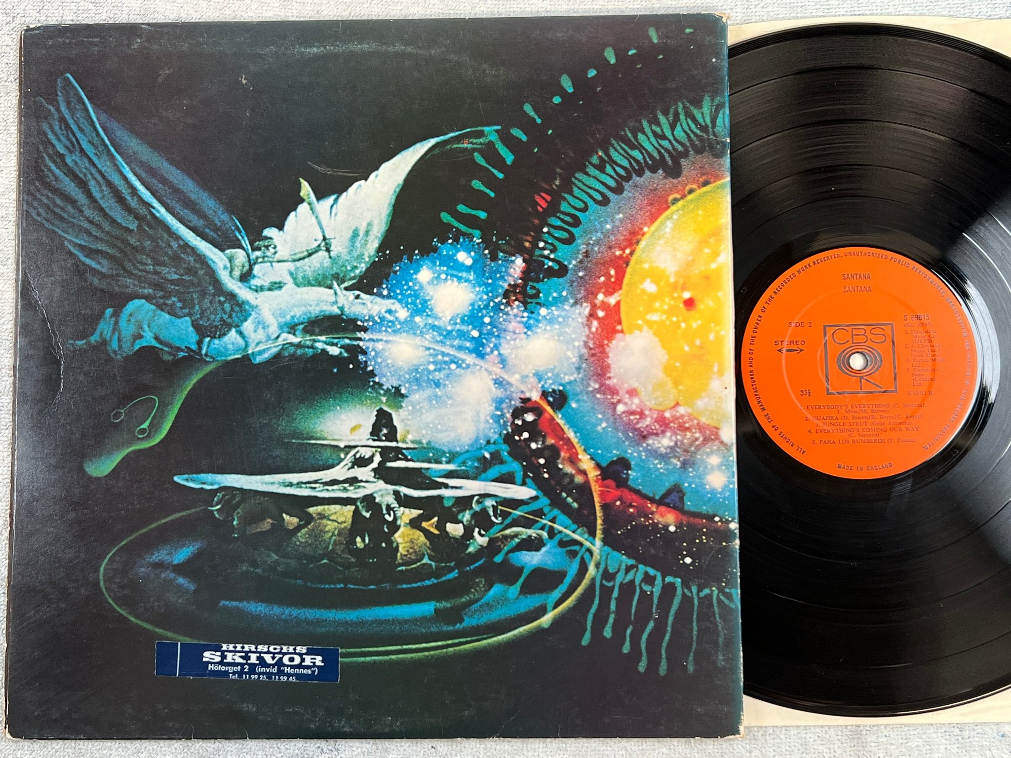 Omslagsbild för skivan SANTANA the third album LP -71 UK S 69015