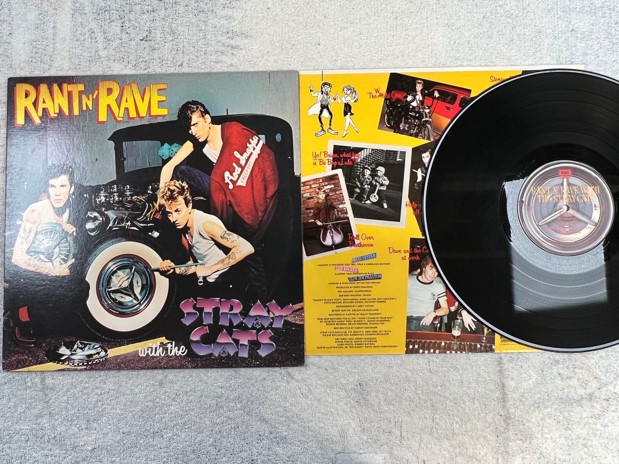 Omslagsbild för skivan STRAY CATS Rant N' Rave LP -85 US EMI AMERICA SN-16354 