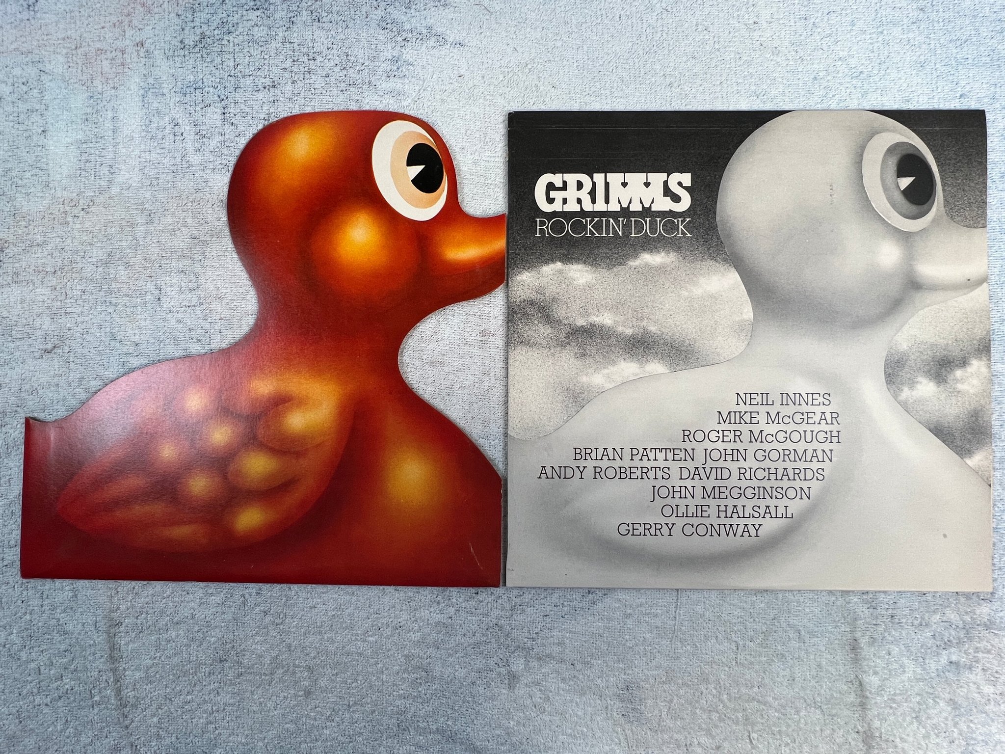 Omslagsbild för skivan GRIMMS rockin' duck LP -73 UK ISLAND ILPS 9248