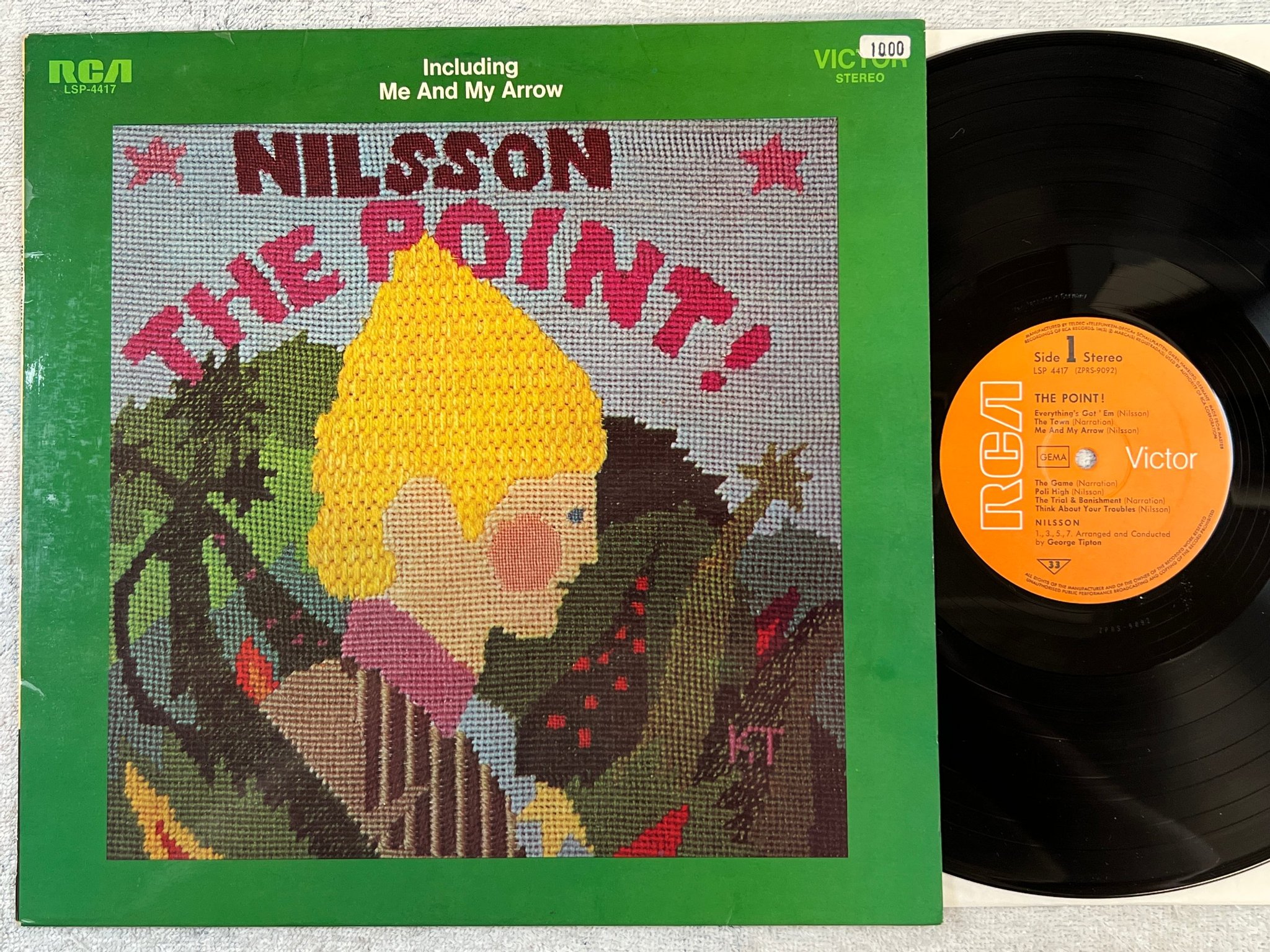 Omslagsbild för skivan NILSSON the point! LP -71 Ger RCA LSP 4417 