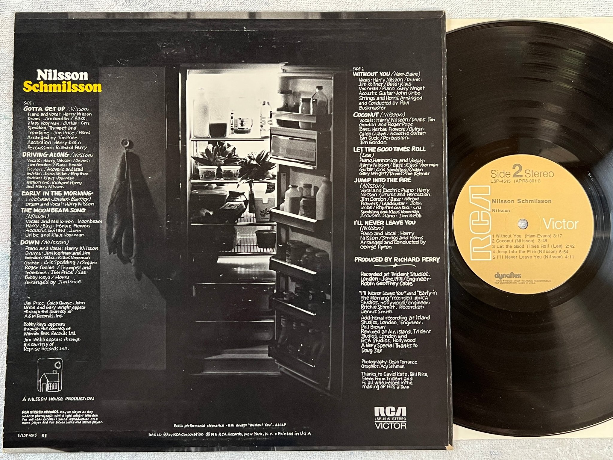 Omslagsbild för skivan NILSSON Nilsson Schmilsson  LP US  RCA LSP-4515