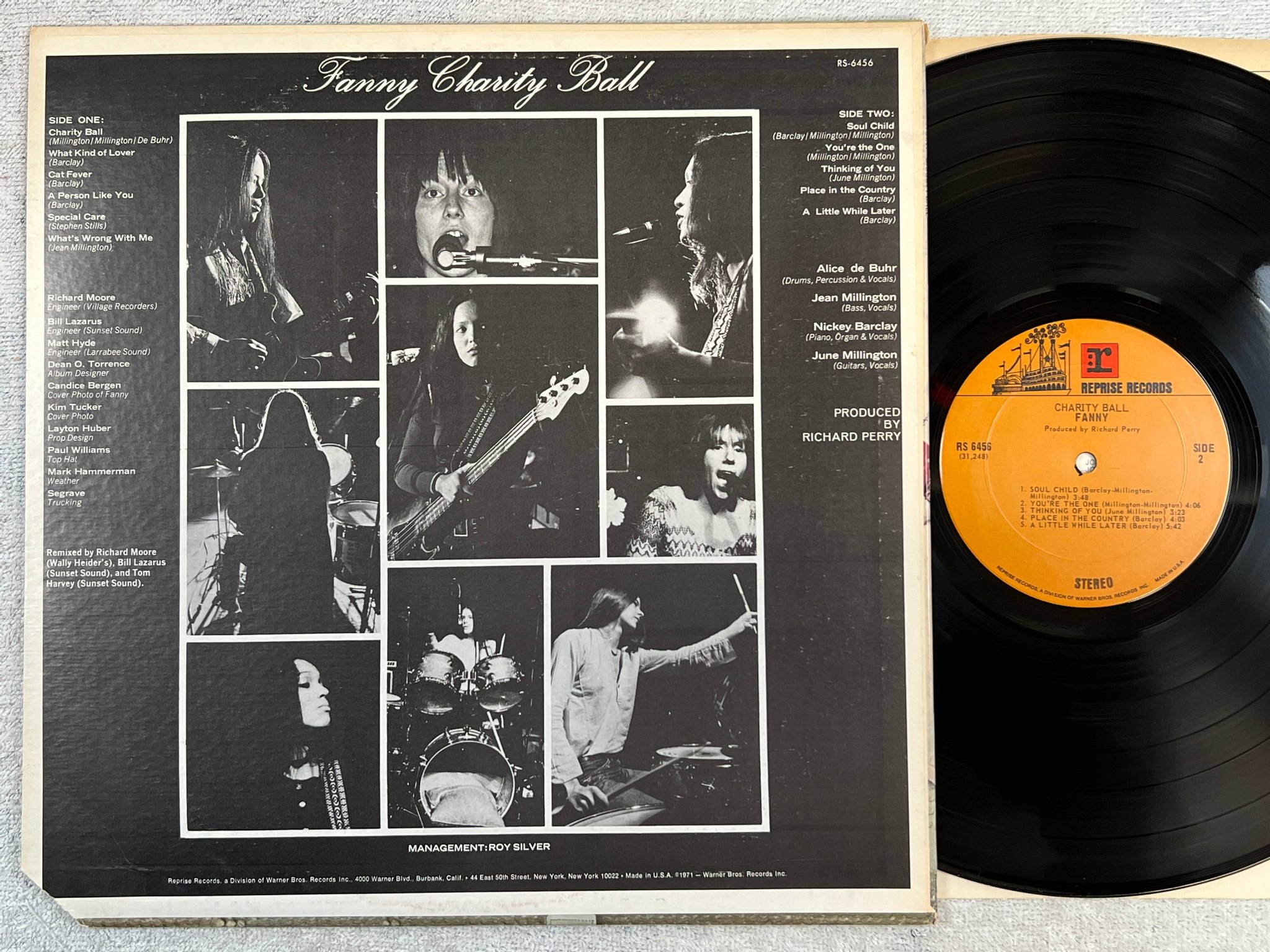 Omslagsbild för skivan FANNY charity ball LP US REPRISE RS 6456