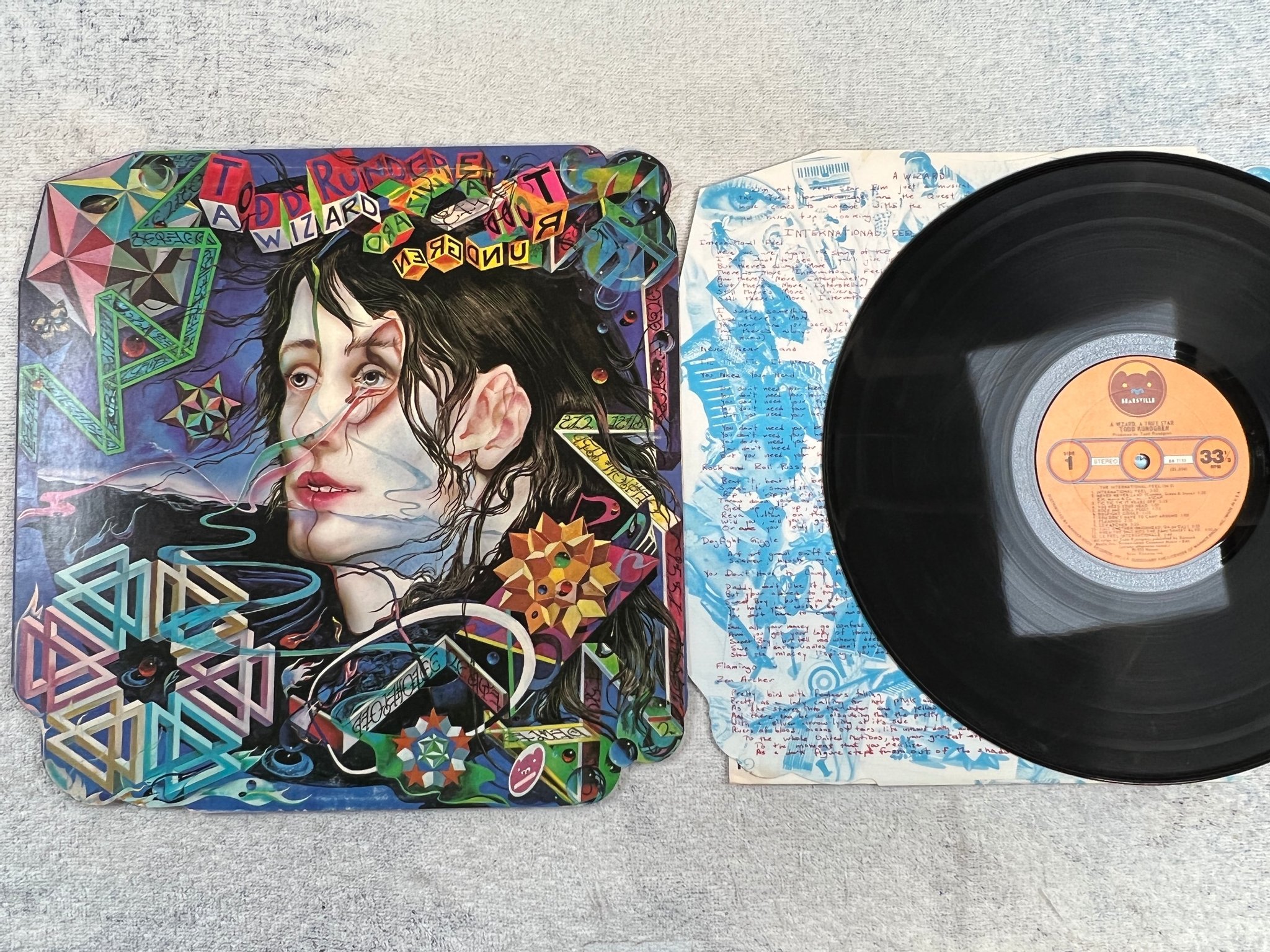 Omslagsbild för skivan TODD RUNDGREN a wizard, a true star LP -73 US BEARSVILLE BR 2133