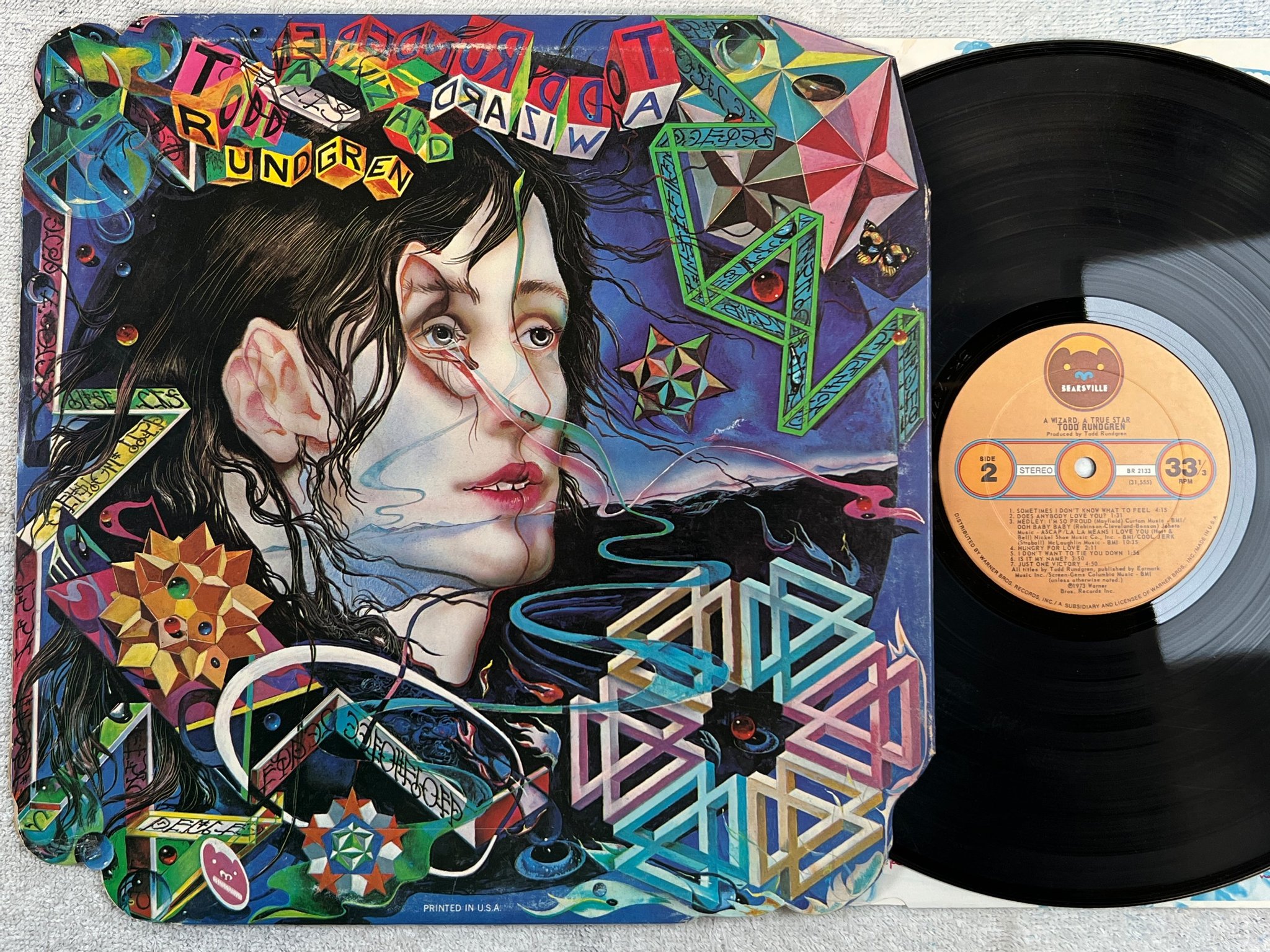 Omslagsbild för skivan TODD RUNDGREN a wizard, a true star LP -73 US BEARSVILLE BR 2133