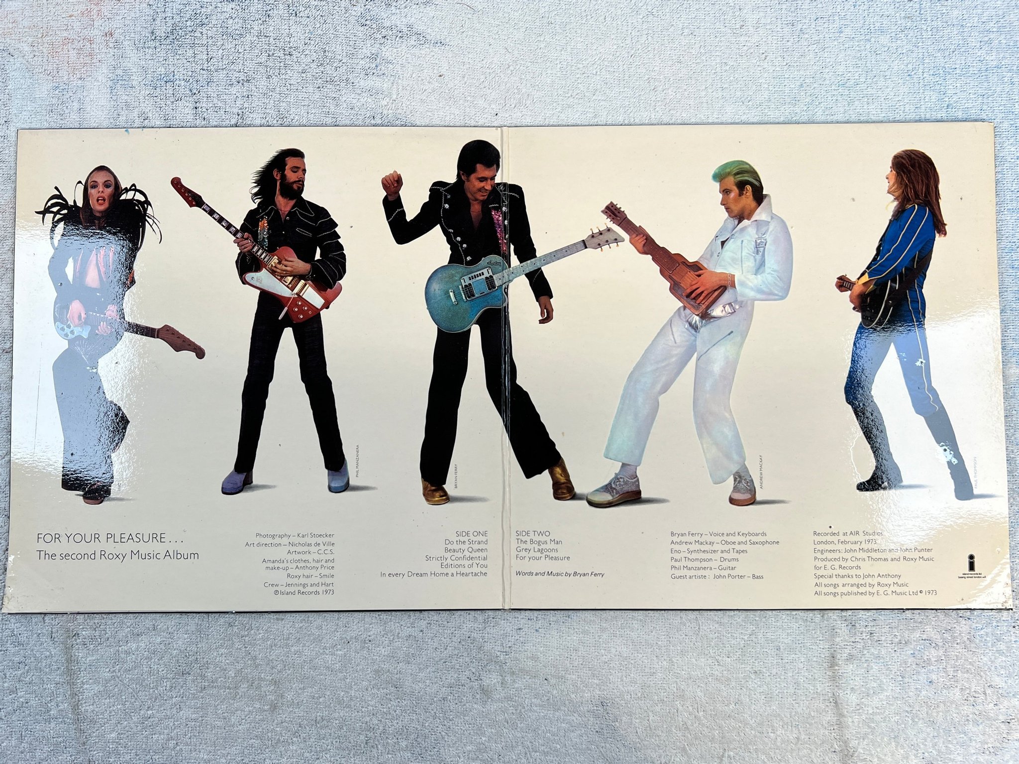 Omslagsbild för skivan ROXY MUSIC for your pleasure LP -73 UK ISLAND ILPS 9232