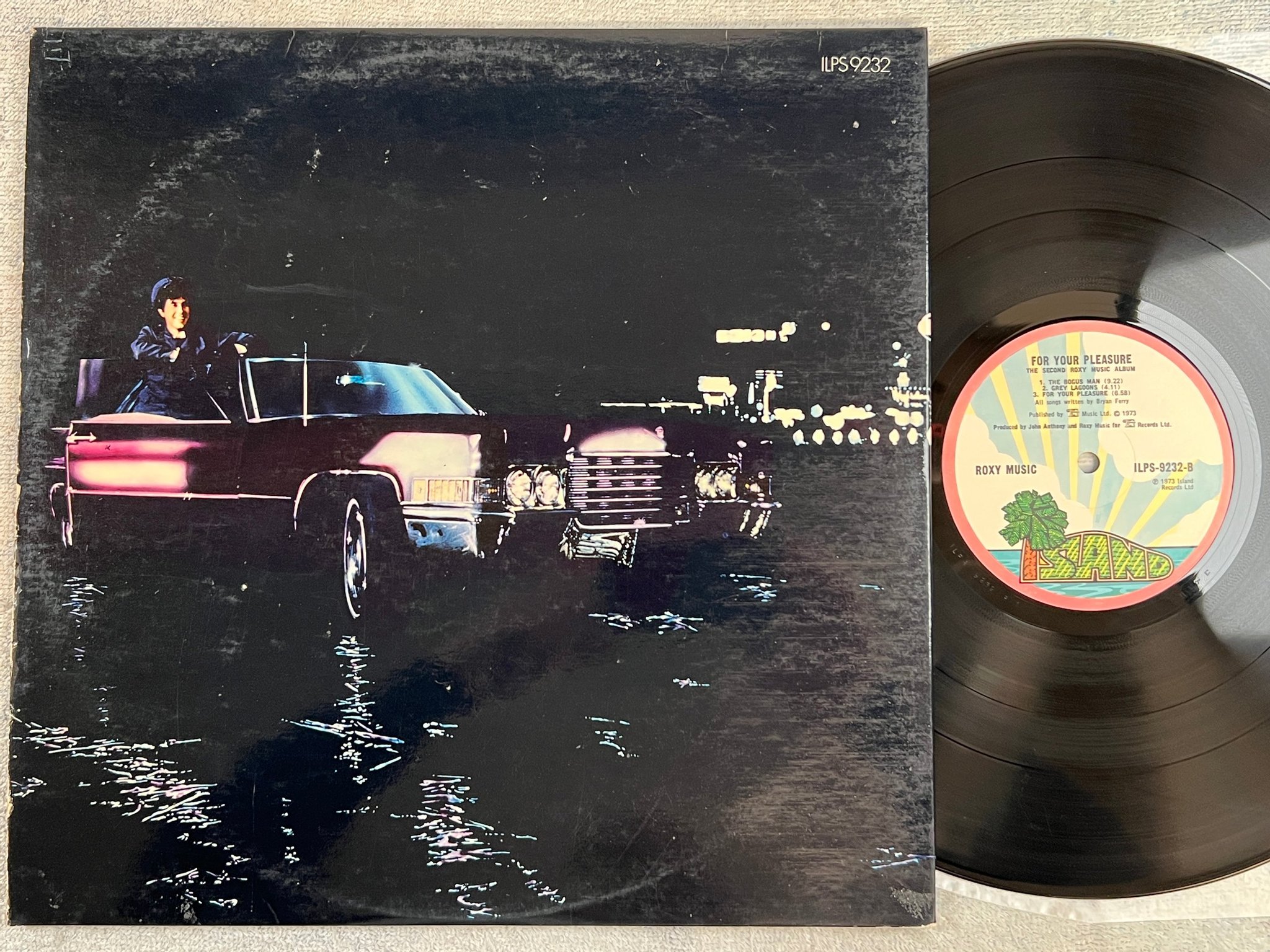 Omslagsbild för skivan ROXY MUSIC for your pleasure LP -73 UK ISLAND ILPS 9232