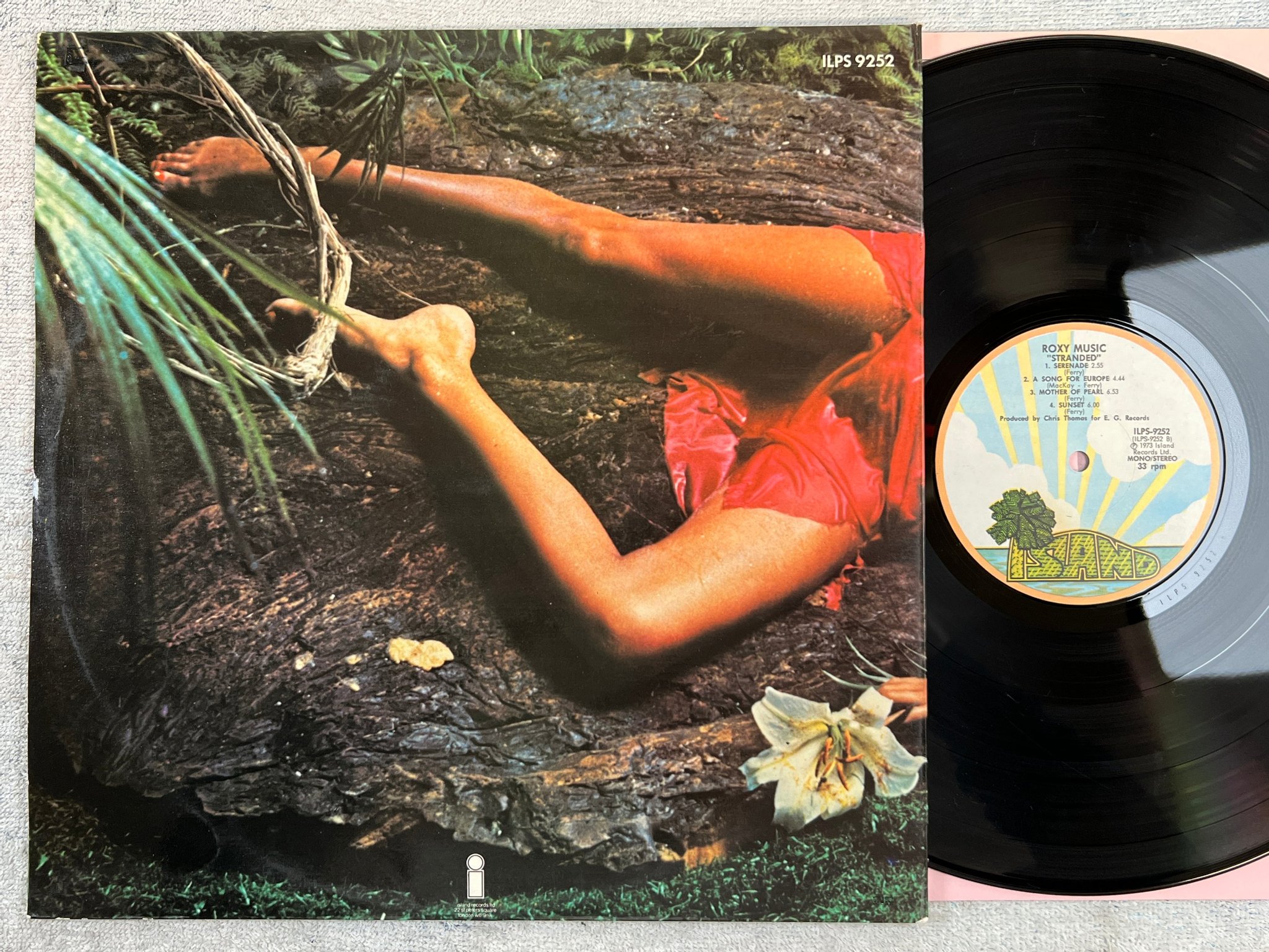 Omslagsbild för skivan ROXY MUSIC stranded LP -73 ISLAND ILPS 9252