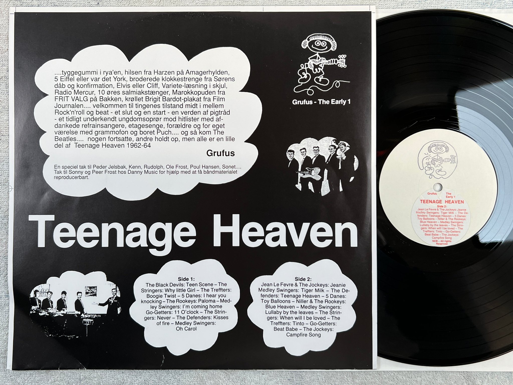 Omslagsbild för skivan V/A teenage heaven LP -90 Den GRUFUS The Early 1 Ltd #016/100 **rare**
