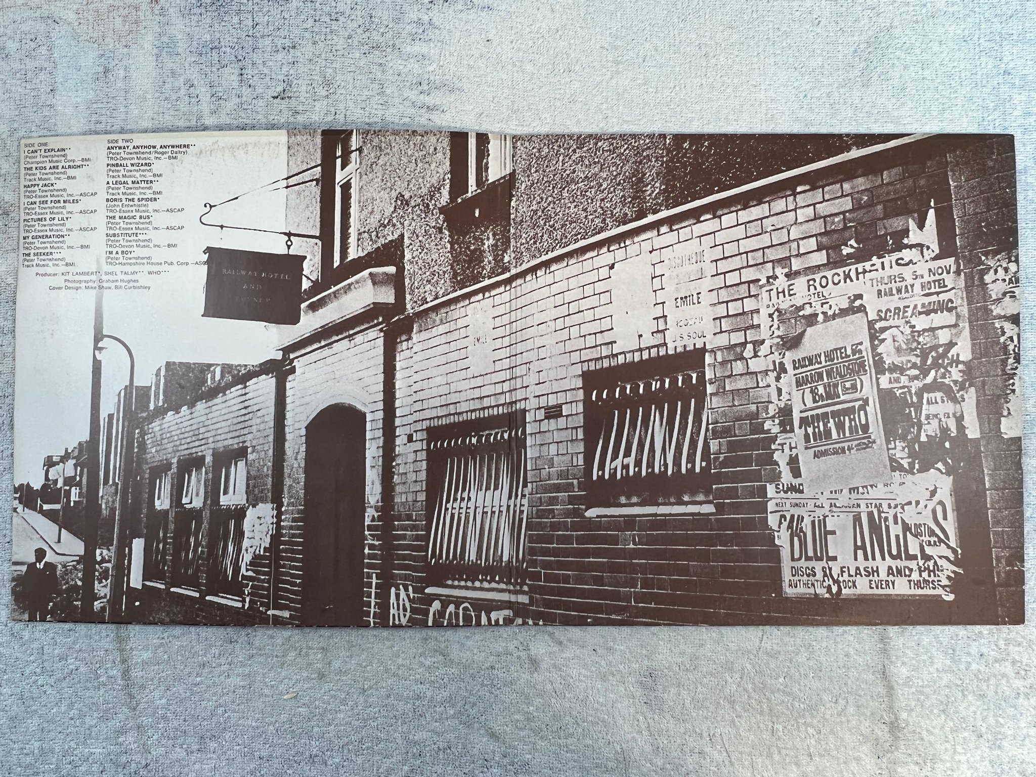 Omslagsbild för skivan THE WHO meaty beaty big & bouncy LP Ger POLYDOR 2383 082