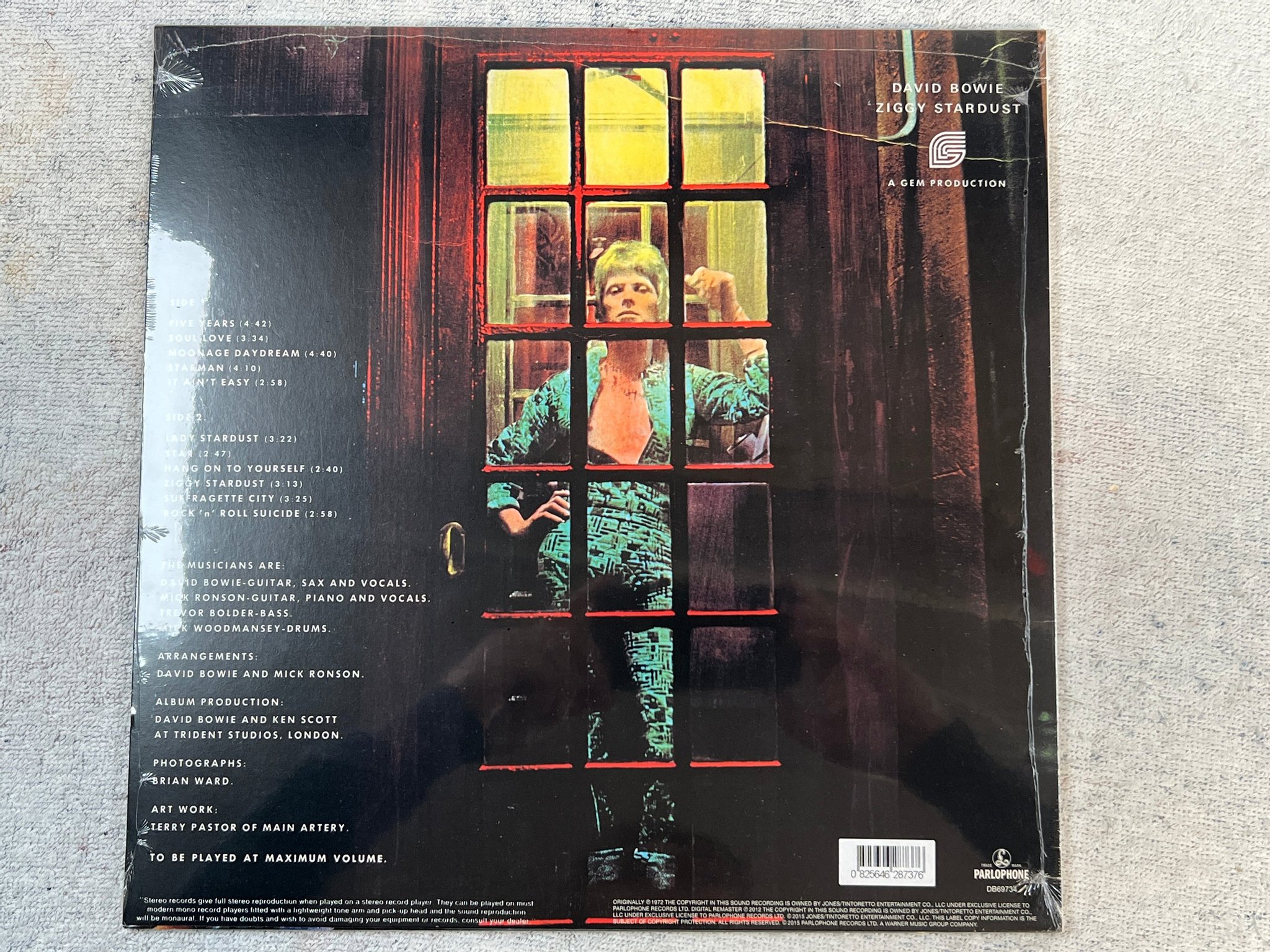 Omslagsbild för skivan DAVID BOWIE the rise and fall Ziggy Stardust LP re 2020 PARLOPHONE DB69734 seale