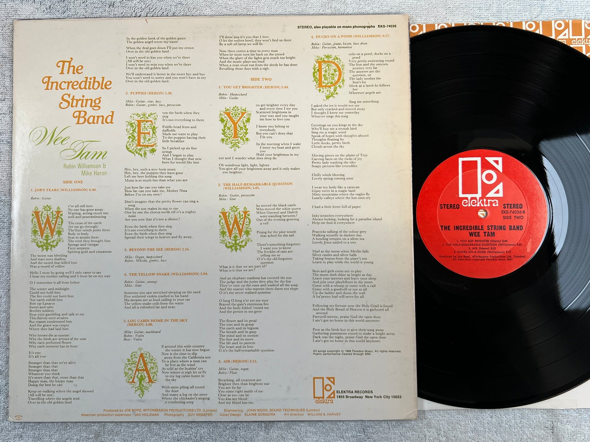 Omslagsbild för skivan THE INCREDIBLE STRING BAND wee tam LP US ELEKTRA EKS-74036
