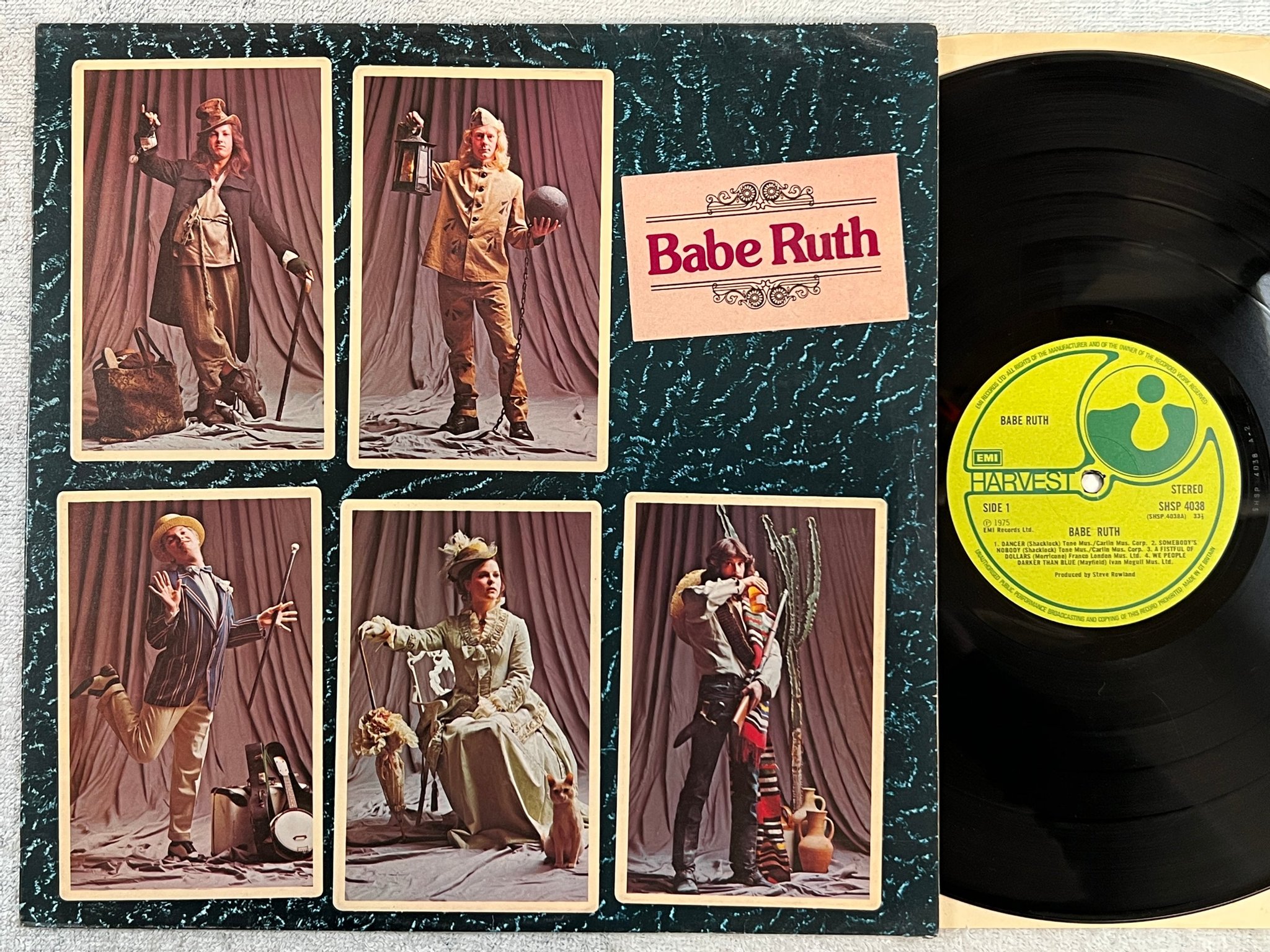 Omslagsbild för skivan BABE RUTH s/t LP -75 UK HARVEST SHSP 4038