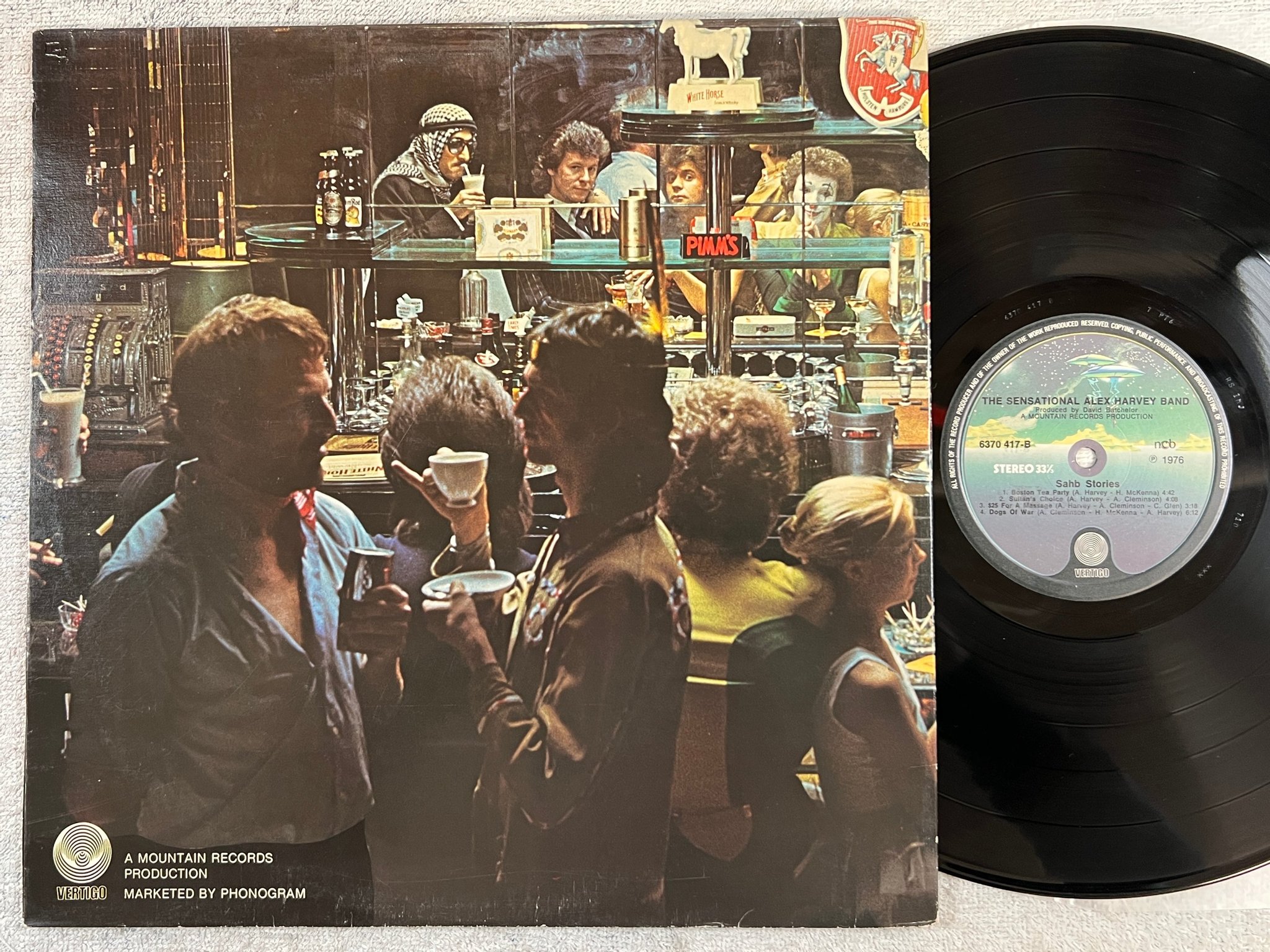 Omslagsbild för skivan THE SENSATIONAL ALEX HARVEY BAND Sahb stories LP -76 ncb VERTIGO 6370417